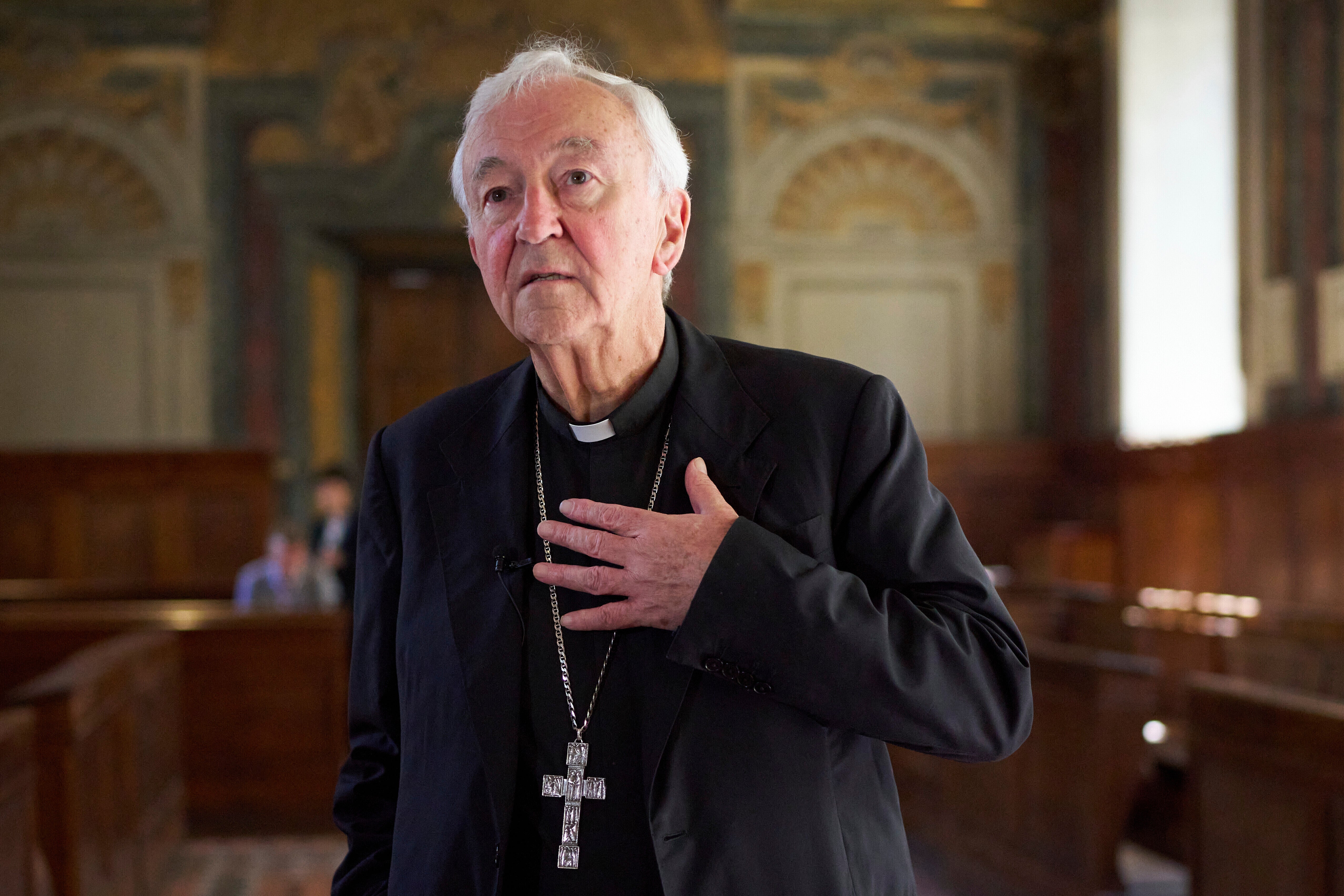 Cardinal Vincent Nichols said he feels “quite intimidated” by the global attention