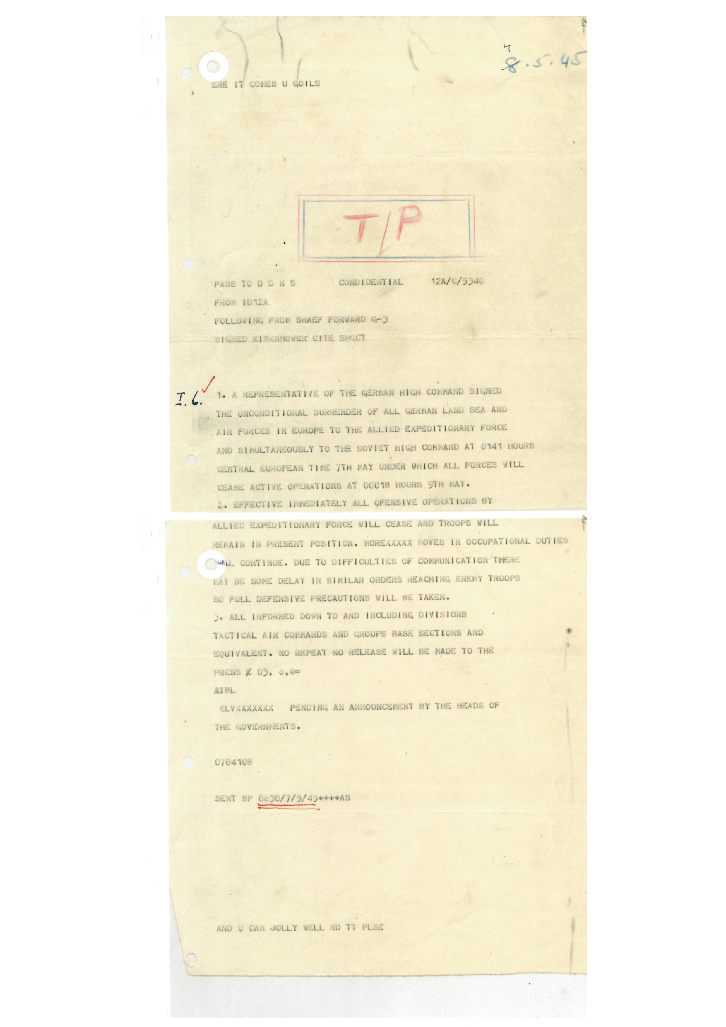 Intelligence agency shares spy chatter for celebration VE Day (GCHQ / PA)
