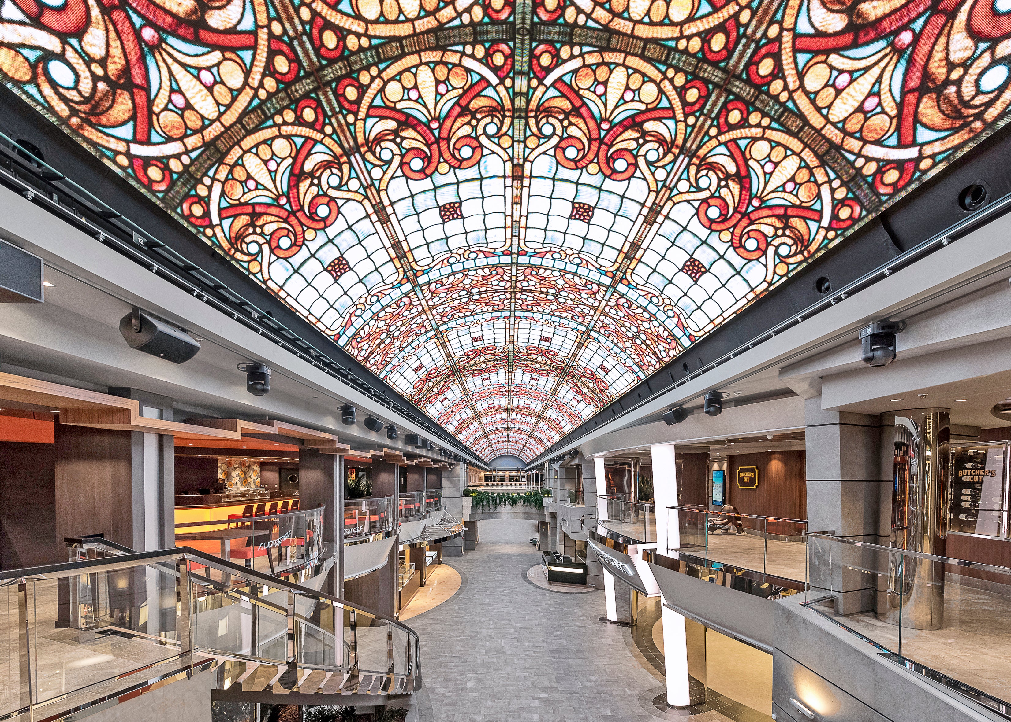 MSC Meraviglia's LED dome regularly changes its display to wow passengers