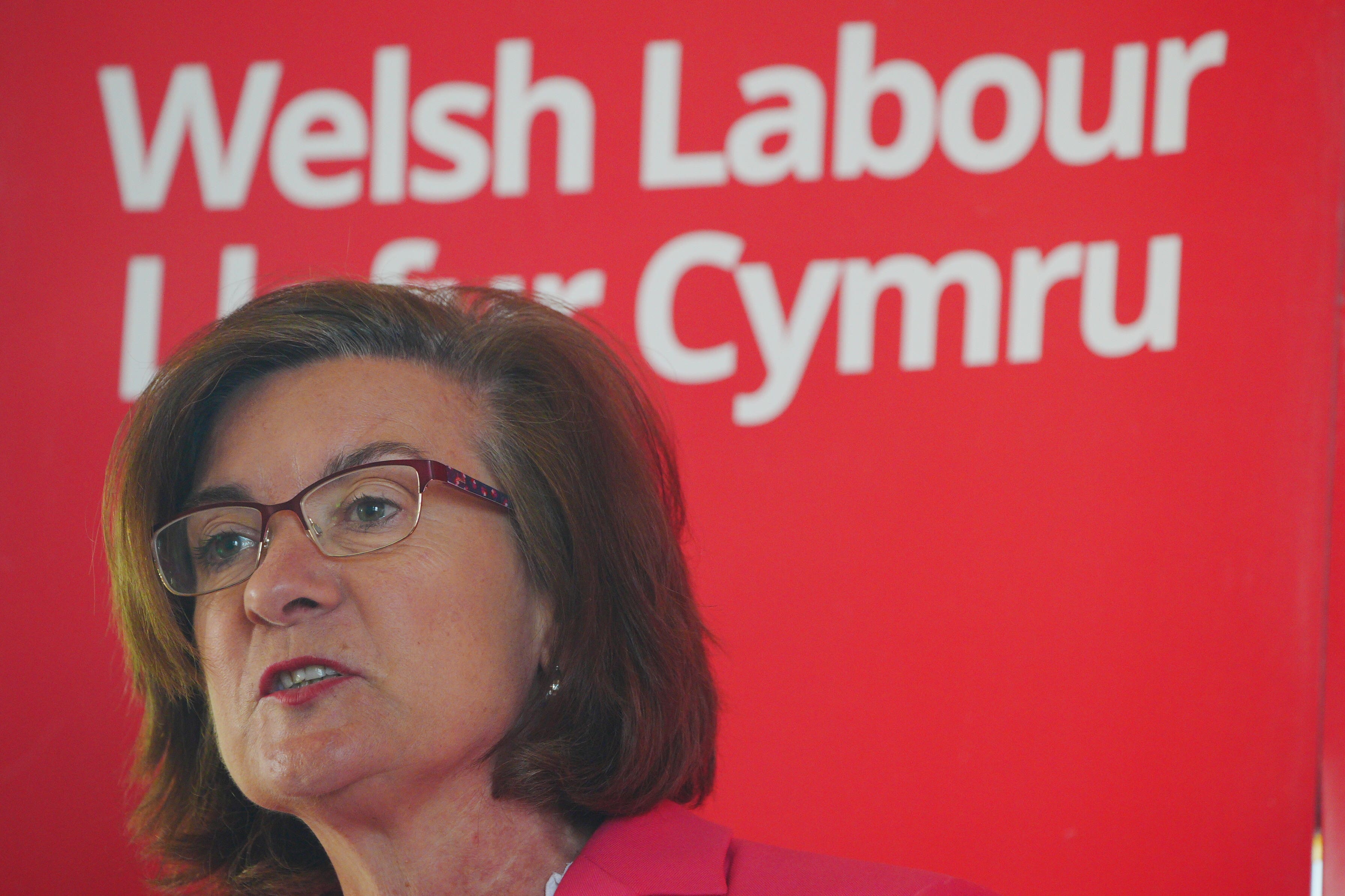 First Minister and Labour leader in Wales, Baroness Eluned Morgan, delivering her keynote speech (Ben Birchall/PA)