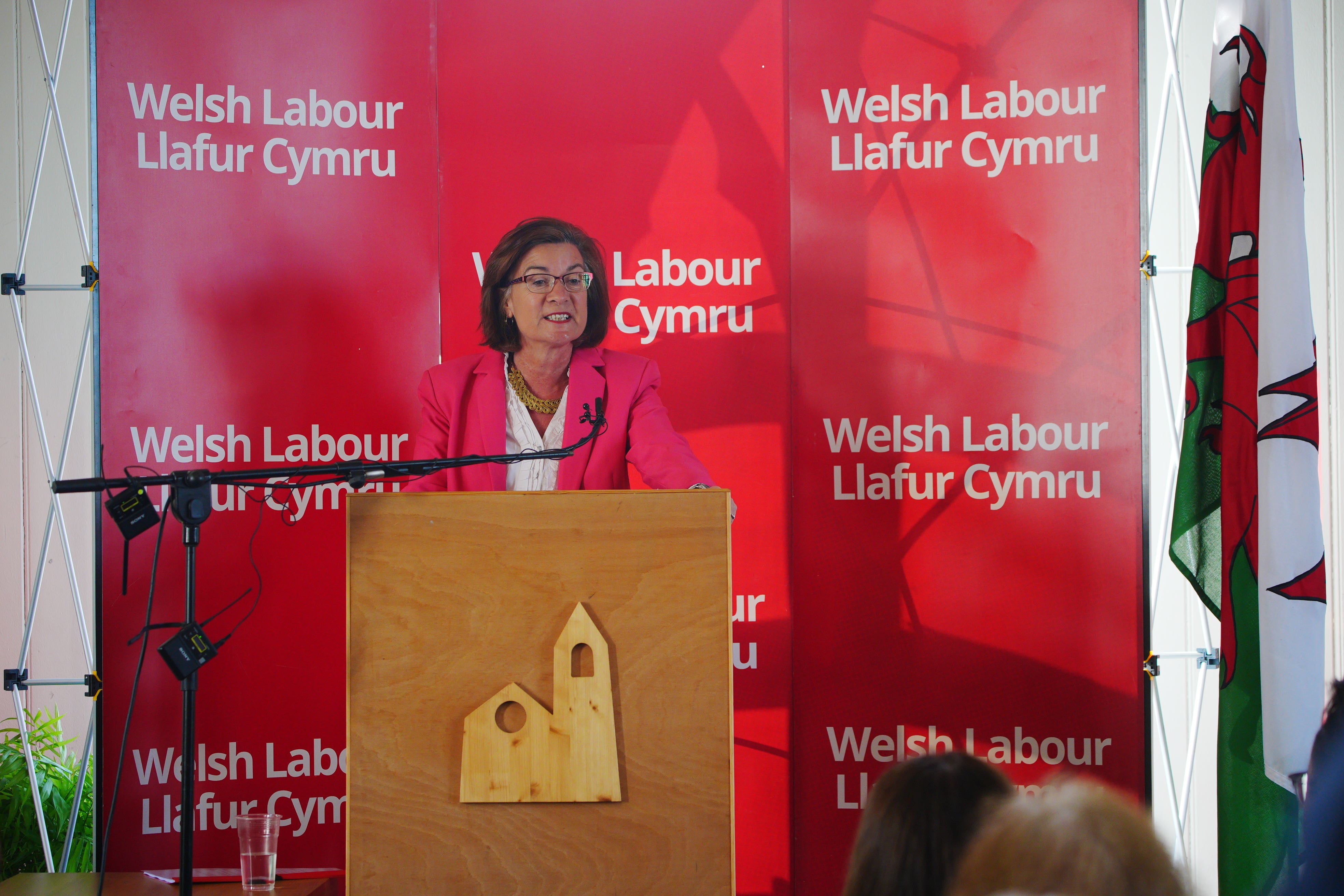 First Minister and Labour leader in Wales Baroness Eluned Morgan delivers a keynote speech marking one year to the 2026 Senedd election at the Norwegian Church in Cardiff (Ben Birchall/PA)