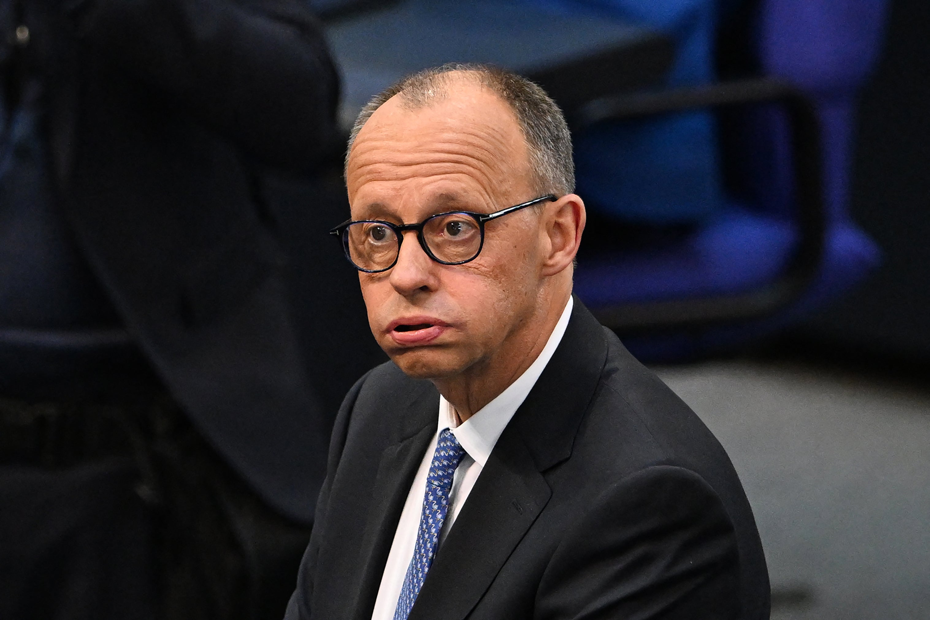 Friedrich Merz was visibly relieved when he finally passed the vote threshold