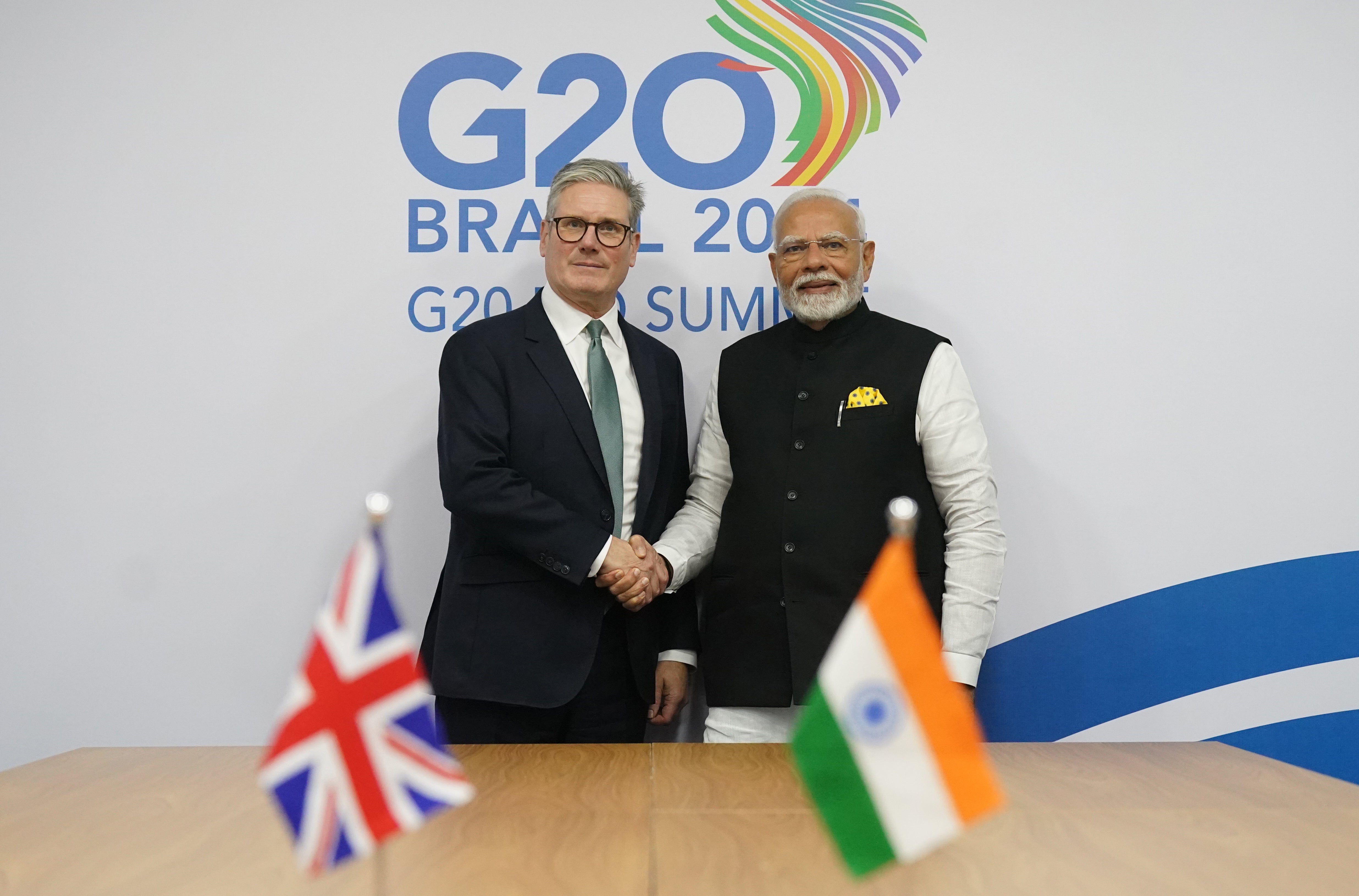 Sir Keir Starmer and Narendra Modi