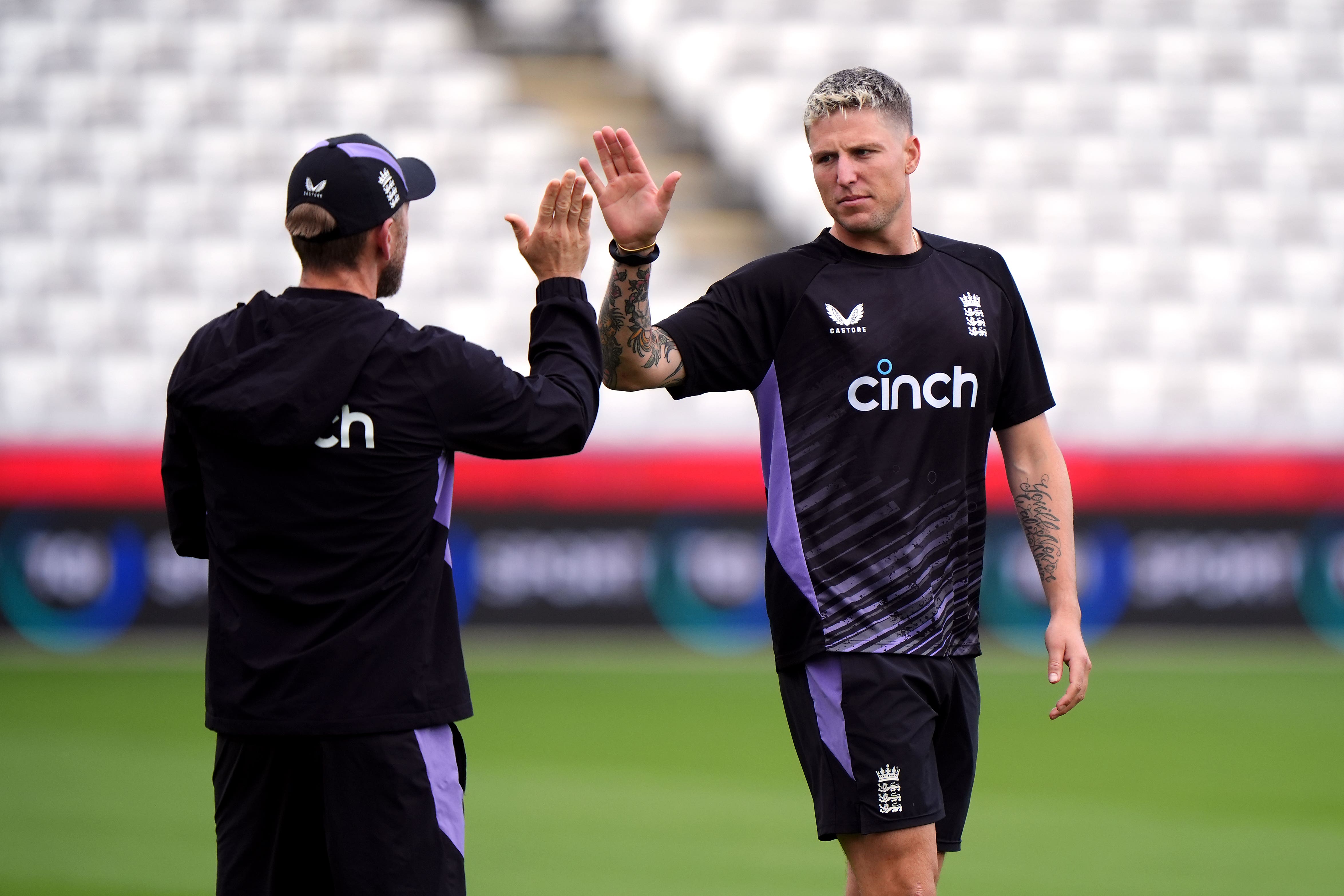 England’s Brydon Carse, right, is set to return to action (Bradley Collyer/PA)