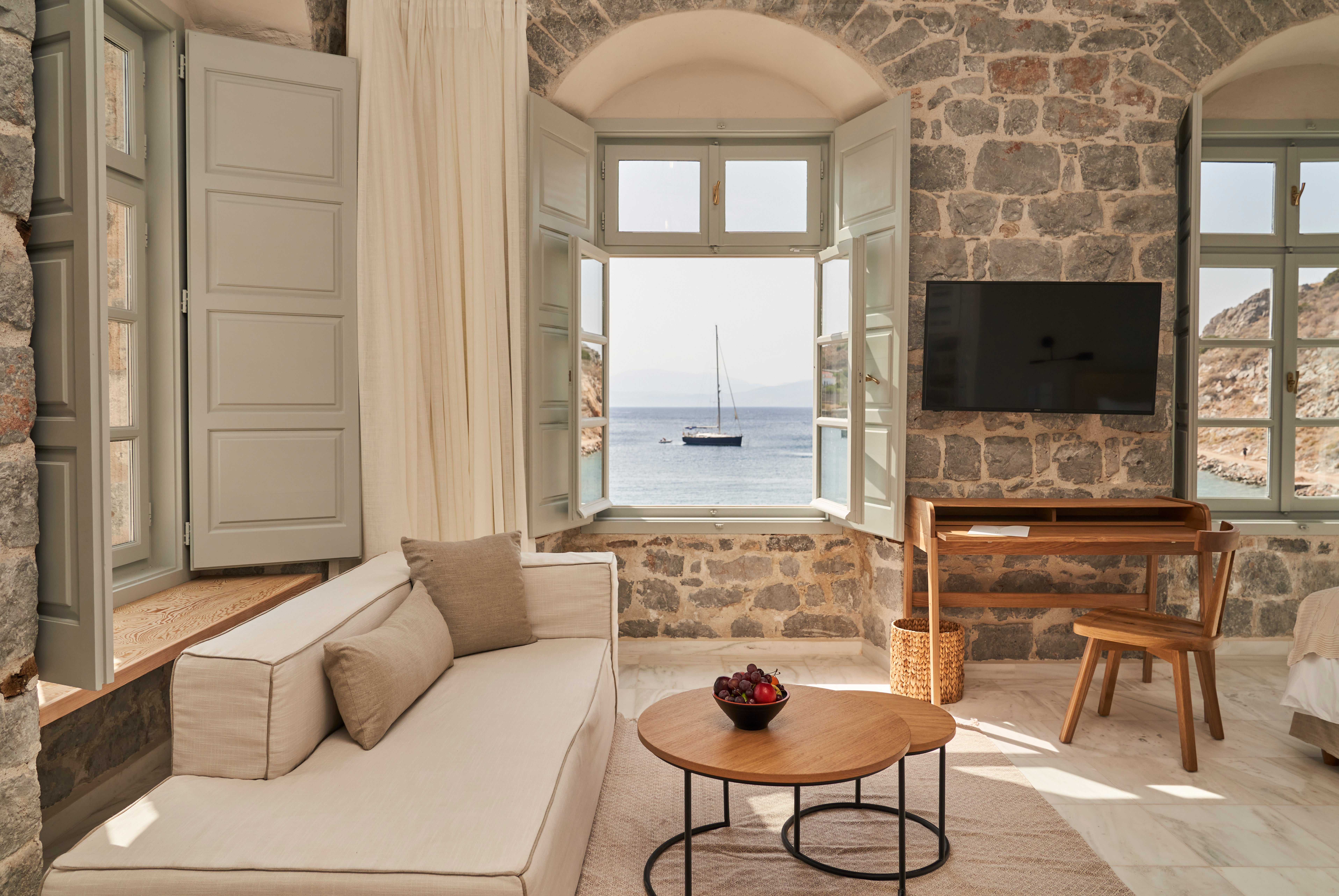 Mandraki Beach Resort is a serene boutique hotel in Hydra, Greece