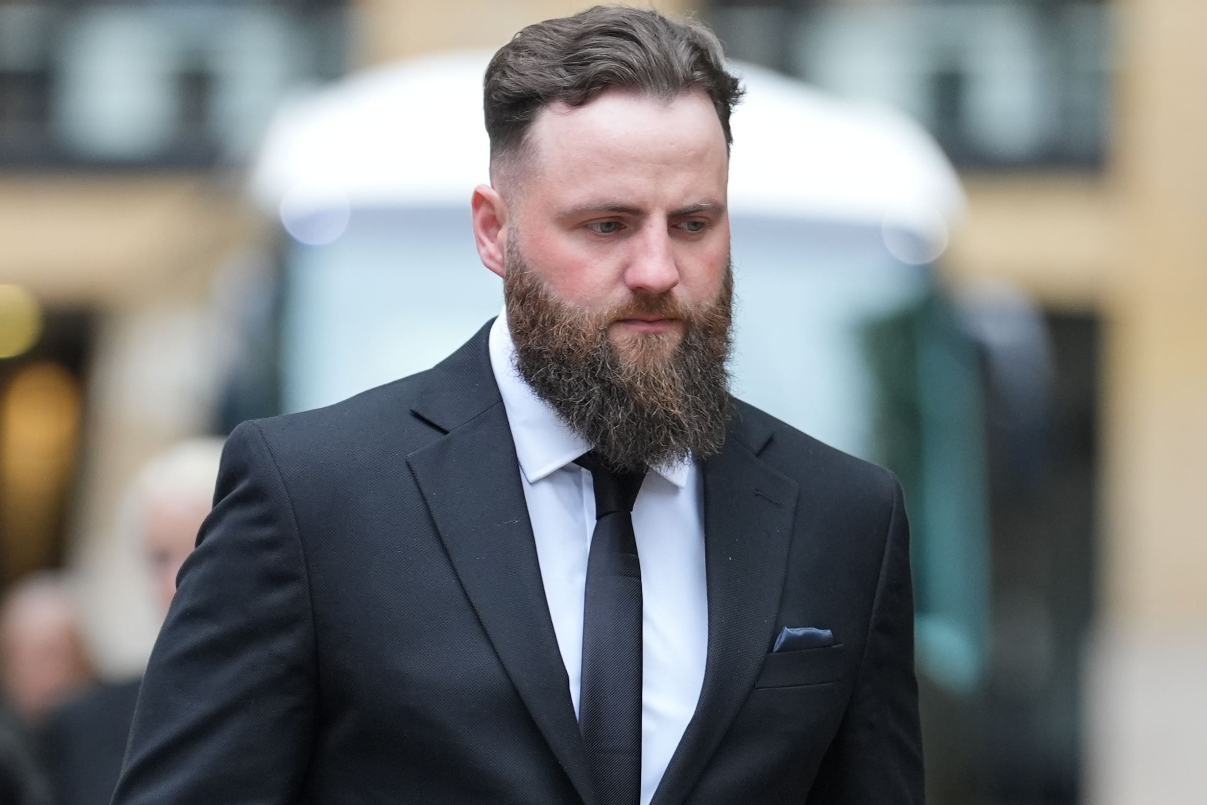 Andrew Johnston arriving at Southwark Crown Court