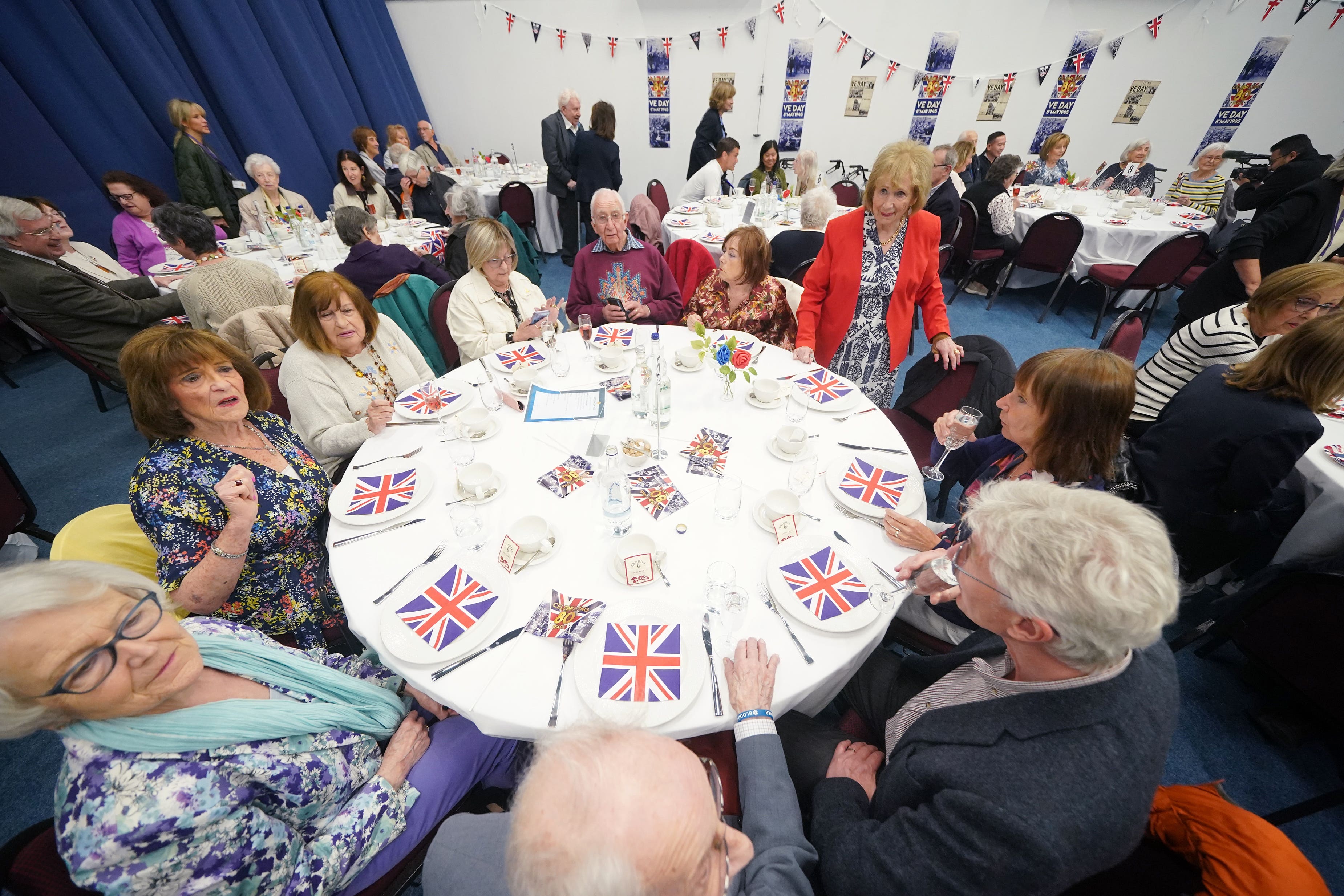 Holocaust survivors, refugees and descendants attended a special celebration with the Association of Jewish Refugees at RAF Museum, north west London (Yui Mok/PA)