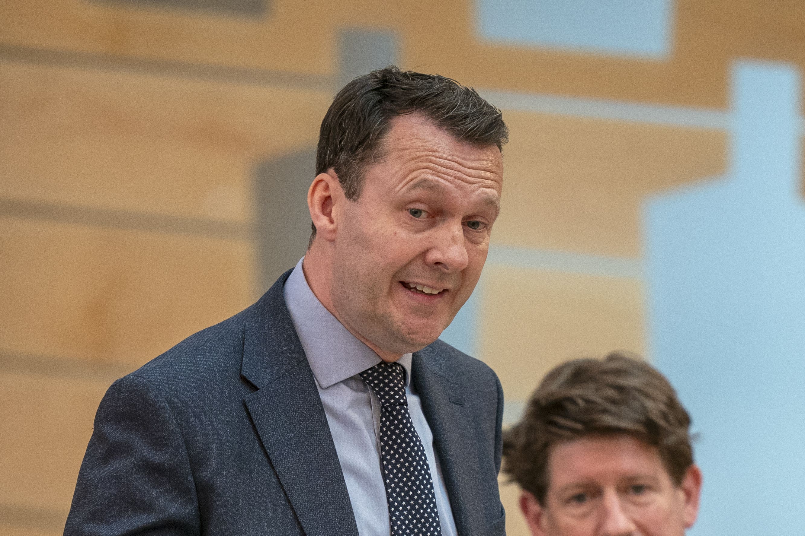 Scottish Conservative leader Russell Findlay said John Swinney has failed to deliver for Scotland for the last 18 years (Jane Barlow/PA)