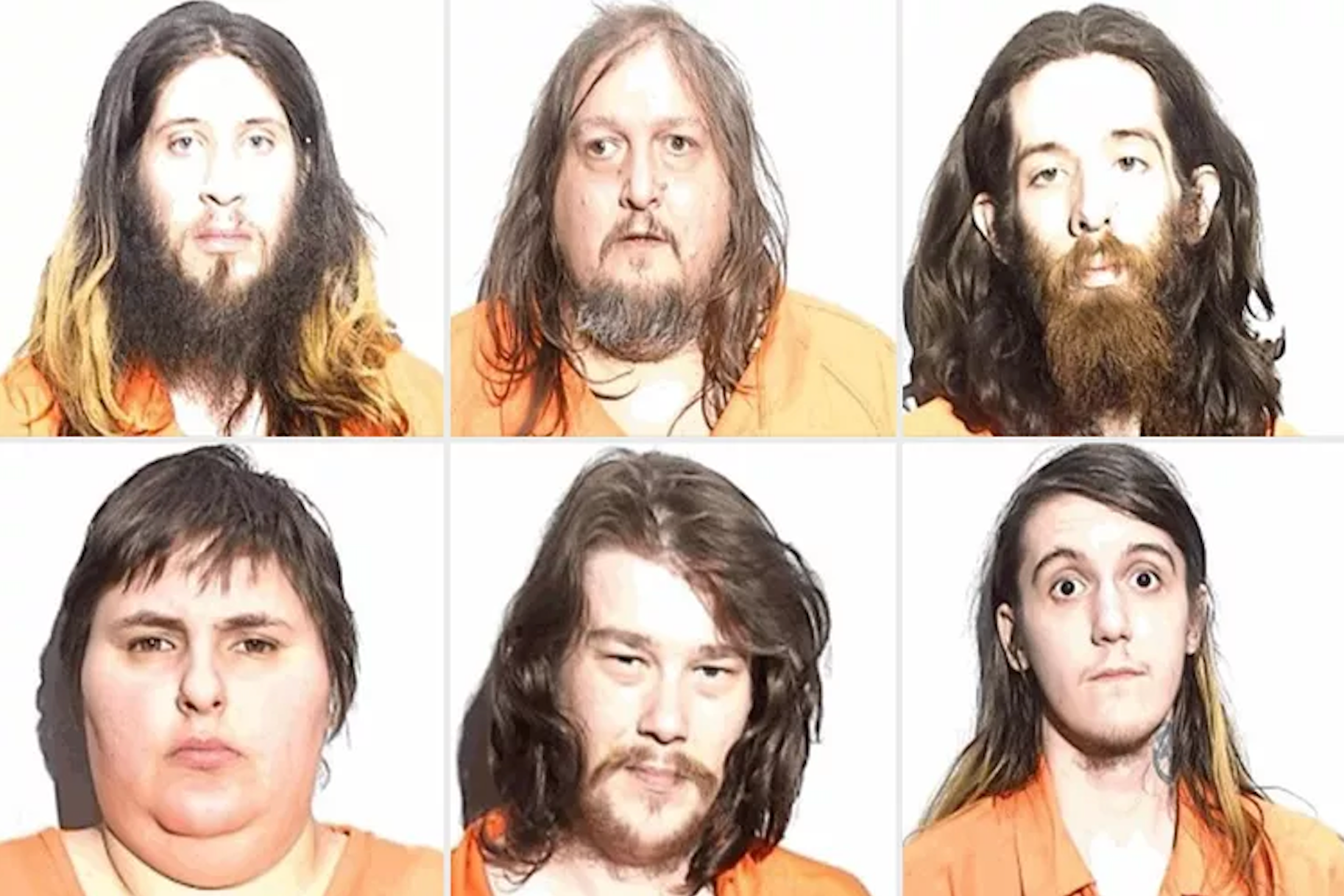  Aaron Bradshaw, 49, Austin Bradshaw, 23, David Cessna, 26, Chance Johnston, 27, and Michael Esqueda, 28