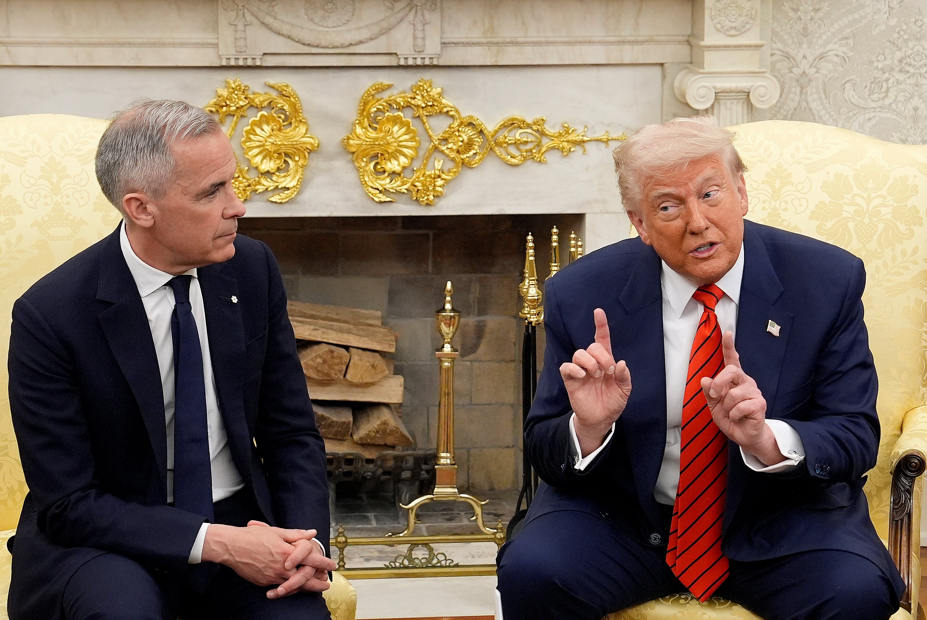 Trump blasted the construction of the Obama Presidential Library during an Oval Office meeting with Canadian Prime Minister Mark Carney