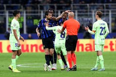 Barcelona’s Inigo Martinez appears to spit at Inter rival during Champions League semi-final