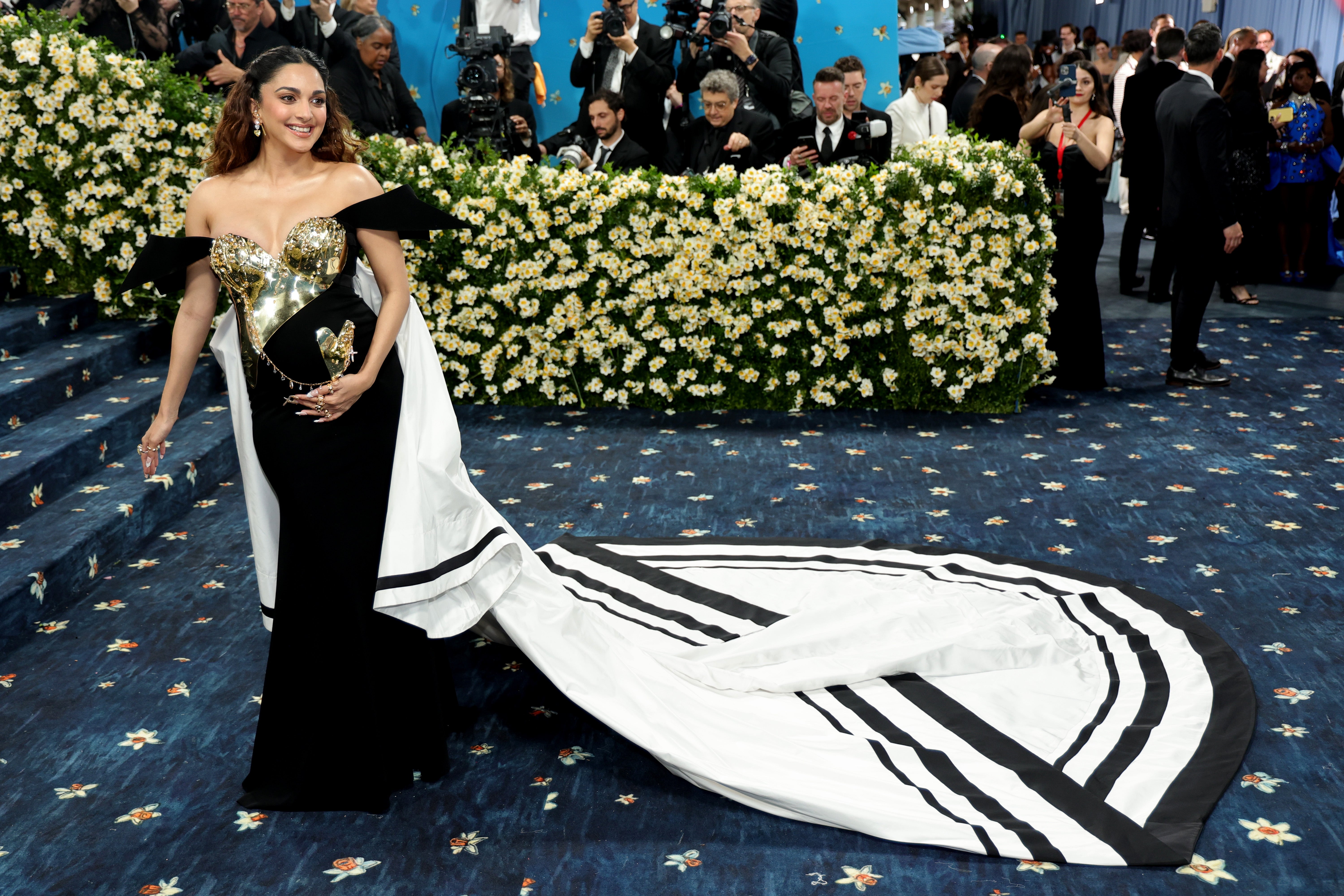 Kiara Advani makes a powerful debut at the Met Gala in a custom couture creation by Indian designer Gaurav Gupta