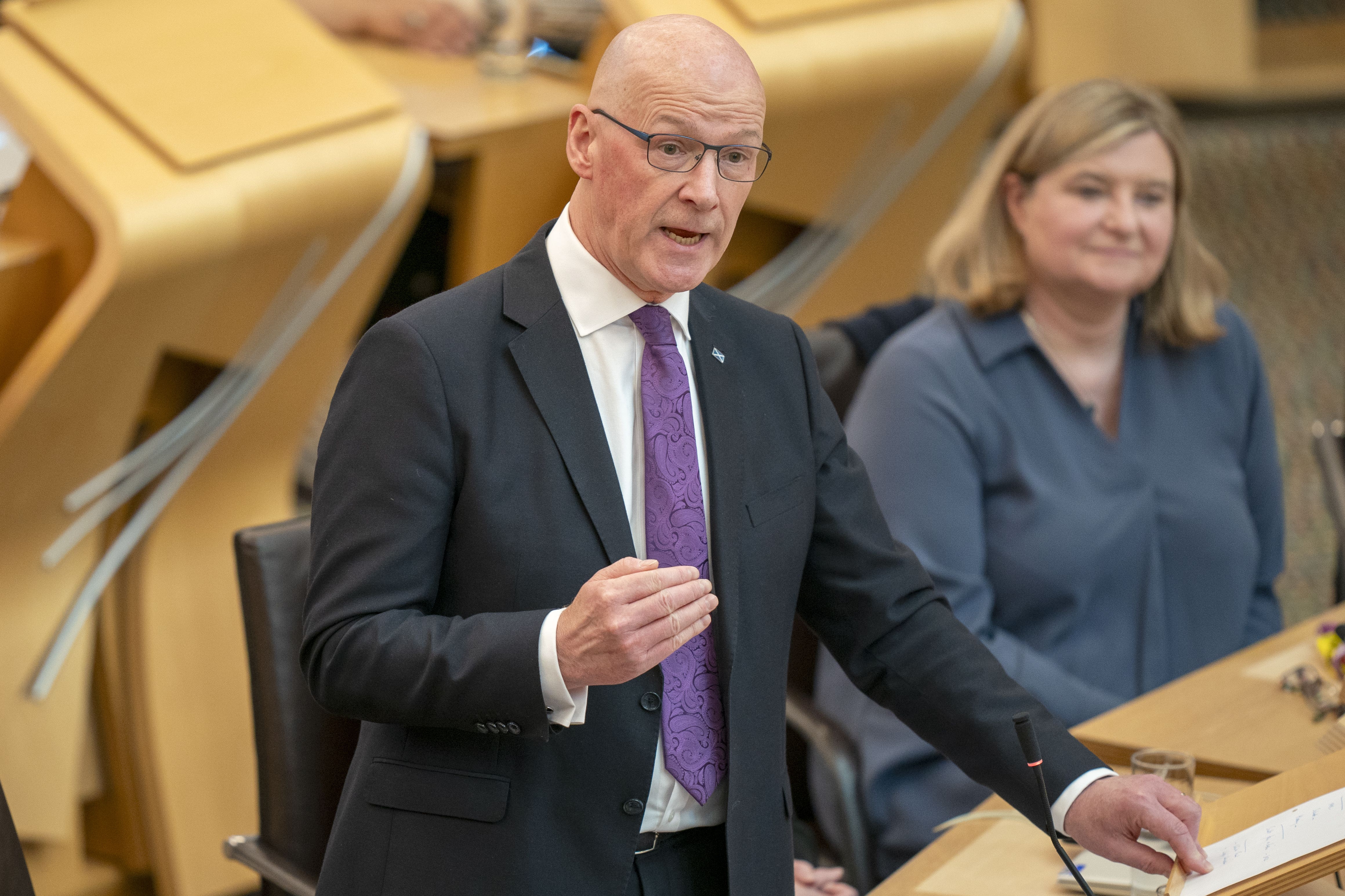John Swinney said he is looking to ‘bring people together’ following a divisive debate of women’s rights and those of trans people (Jane Barlow/PA)