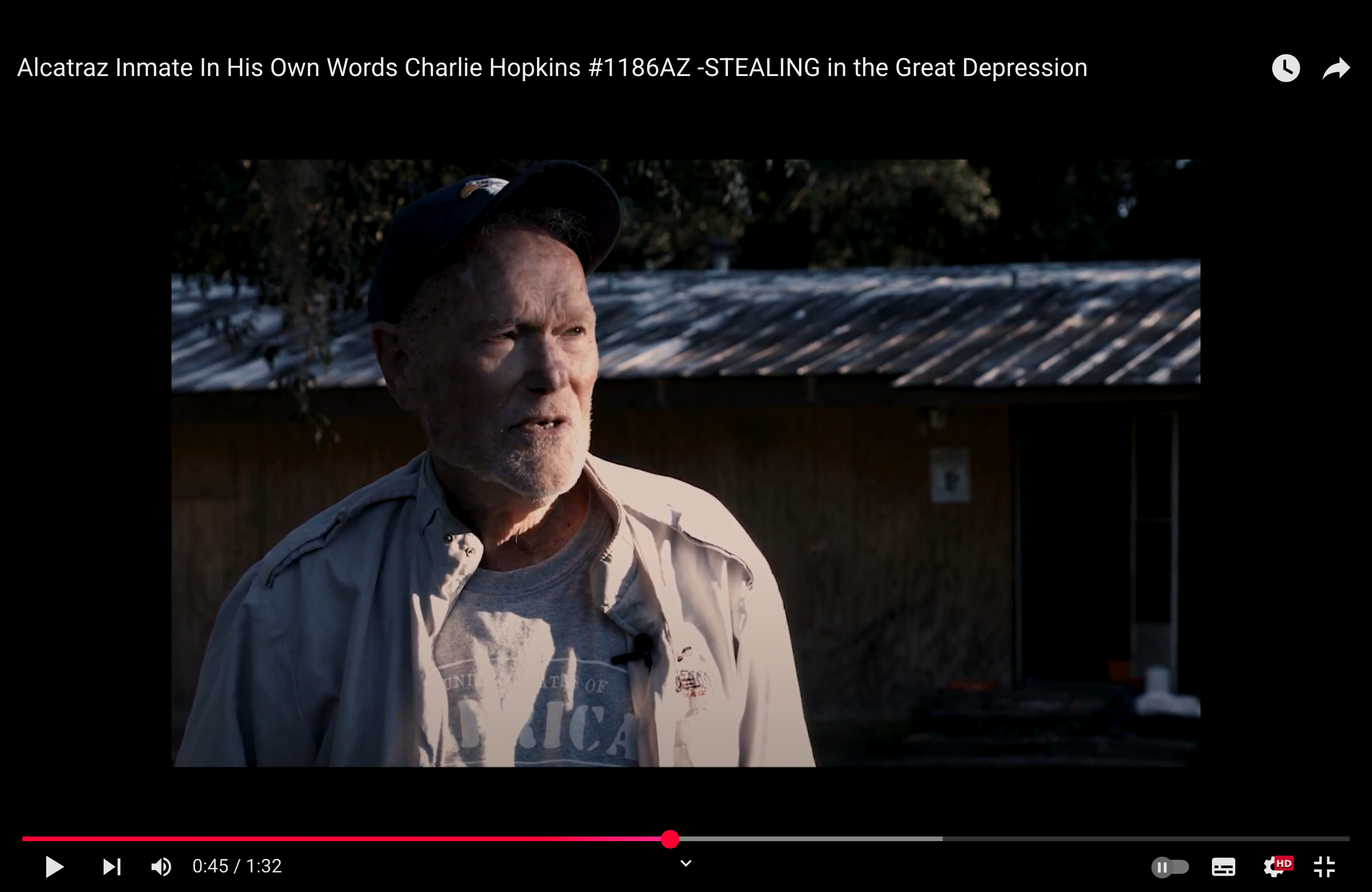 Former Alcatraz inmate Charlie Hopkins was sentenced to 17 years behind bars in 1952 for his part in a robbery ring responsible for a string of carjackings