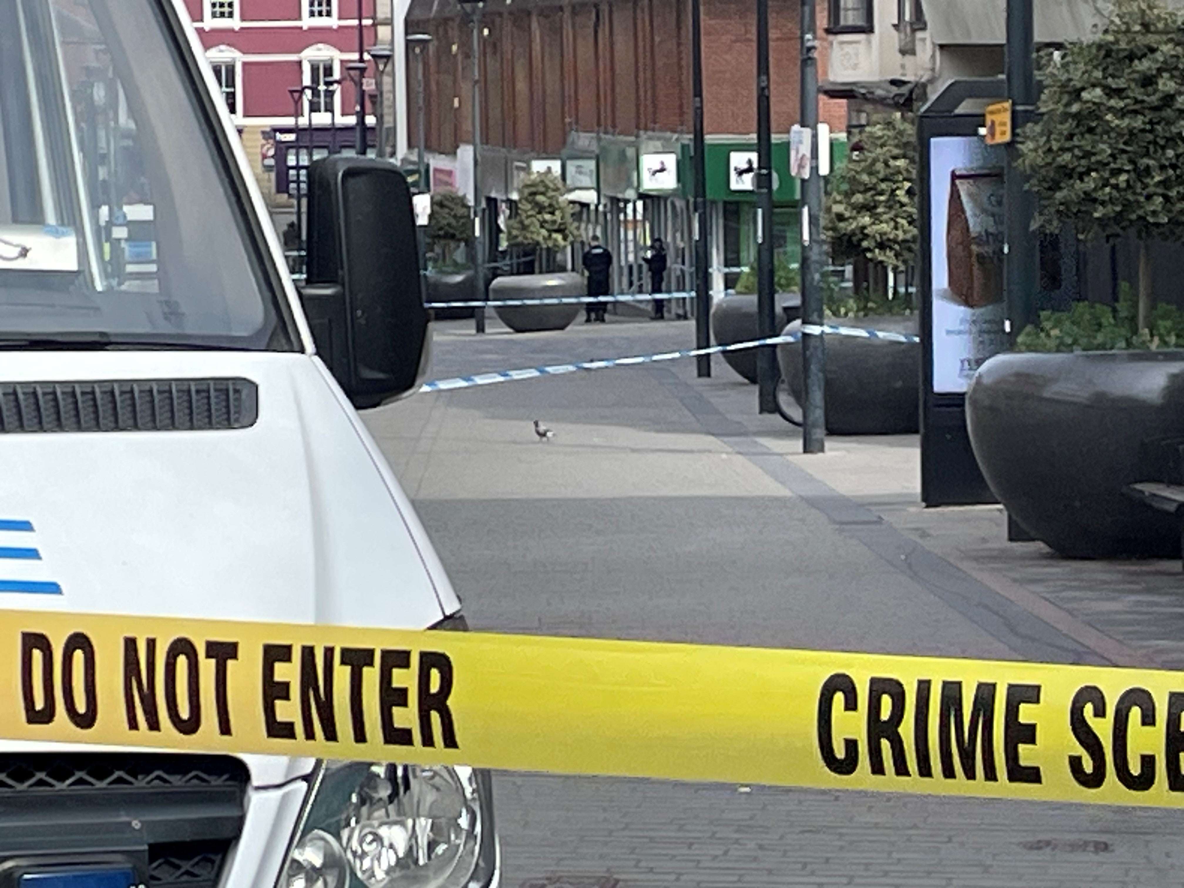 Police officers responded to reports of a man being stabbed in the bank branch in St Peter’s Street in Derby at approximately 2.35pm on Tuesday (May 6).