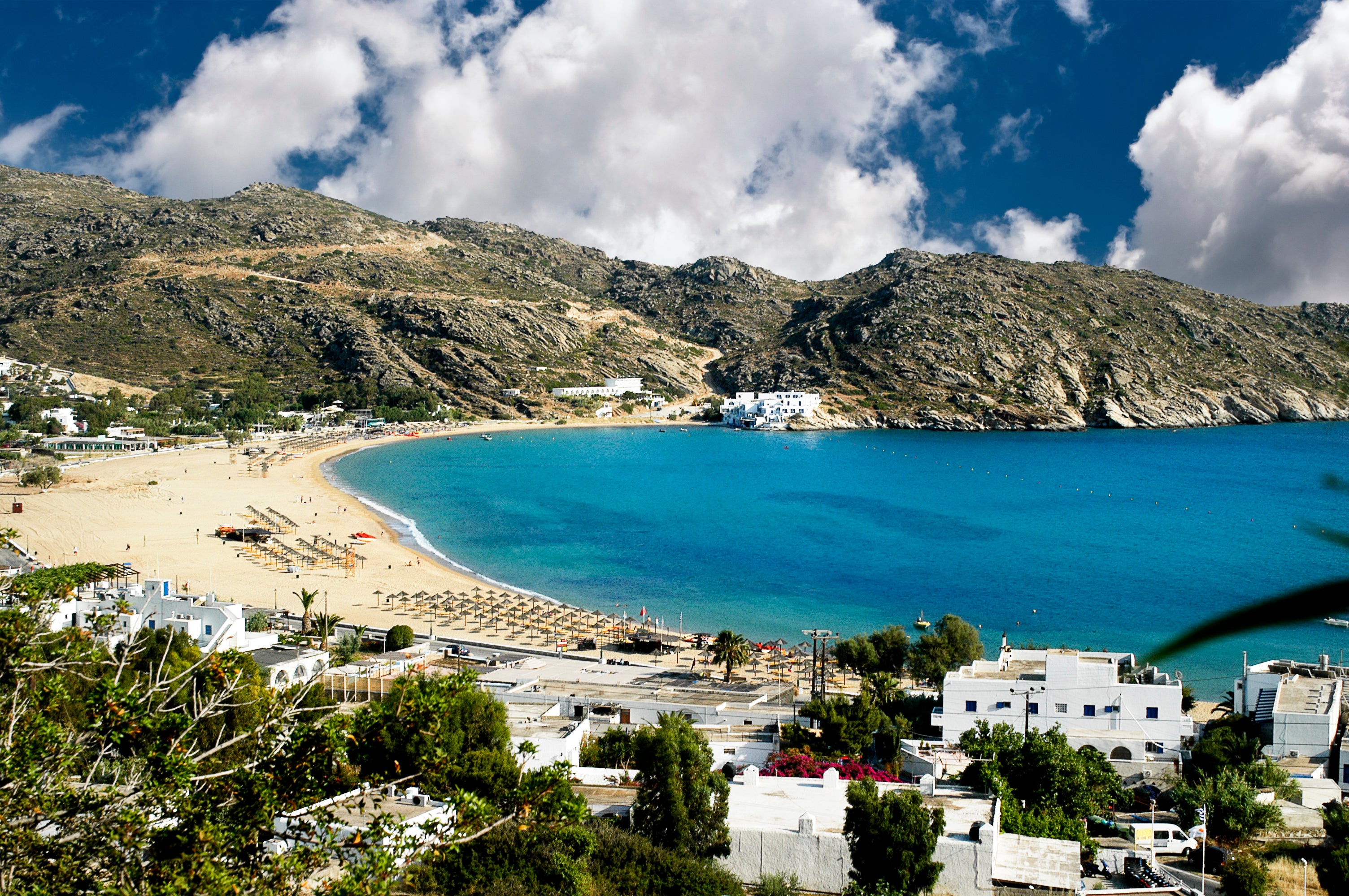 Mylopotas in Ios is home to a Blue Flag beach with crystal-clear waters