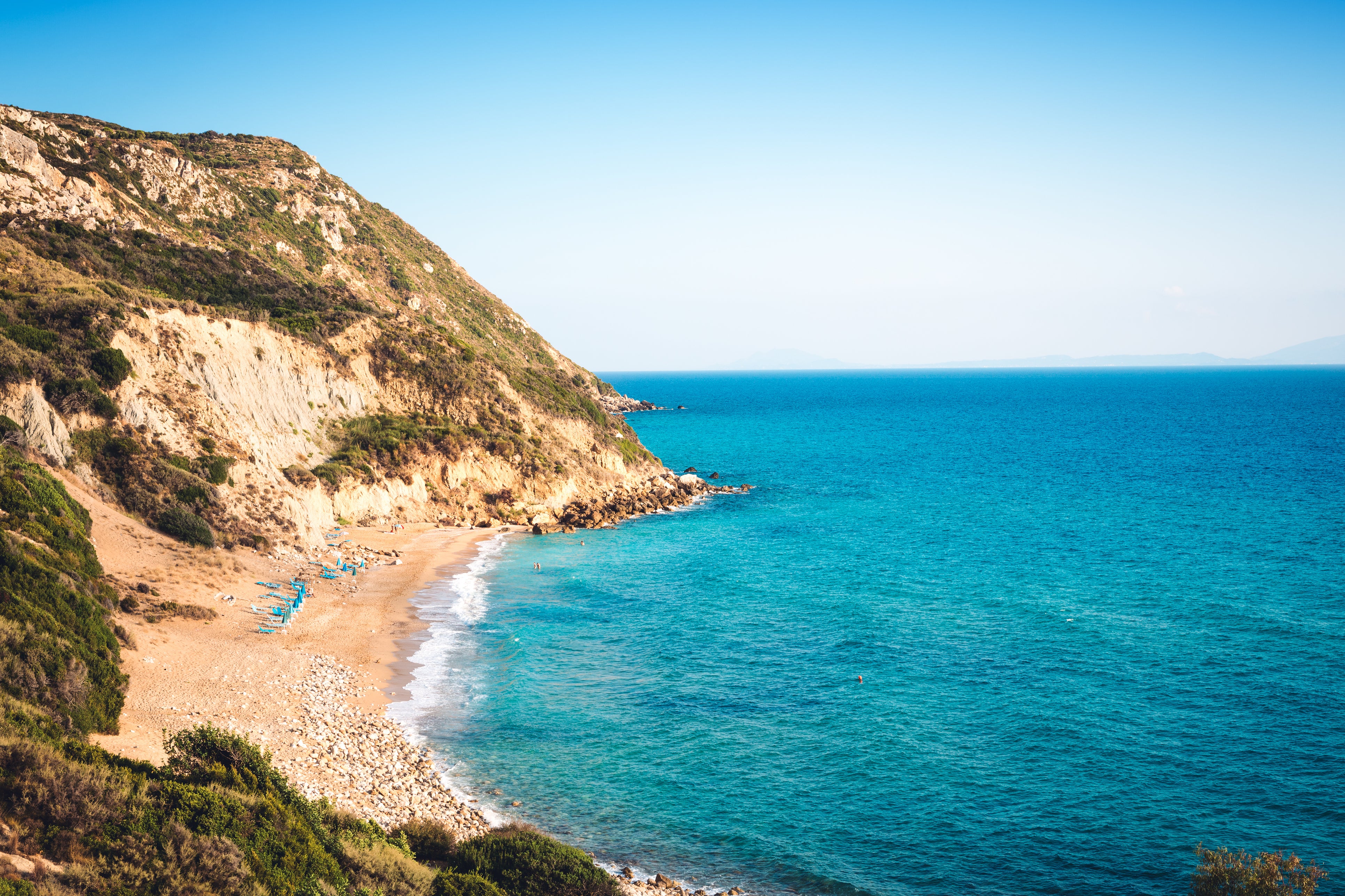 The beautiful remote beach of Koroni in Kefalonia