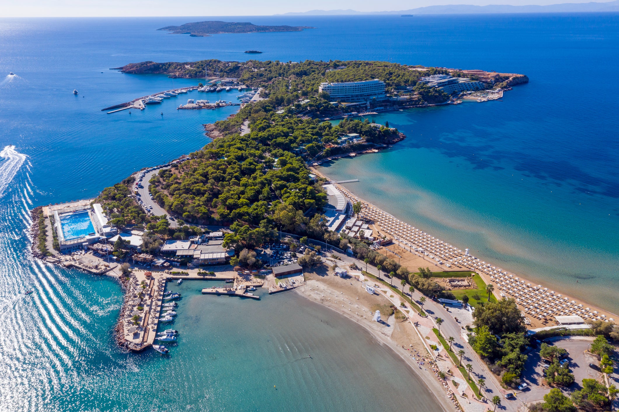 Vouliagmeni is one of the best beaches on the Athens Riviera