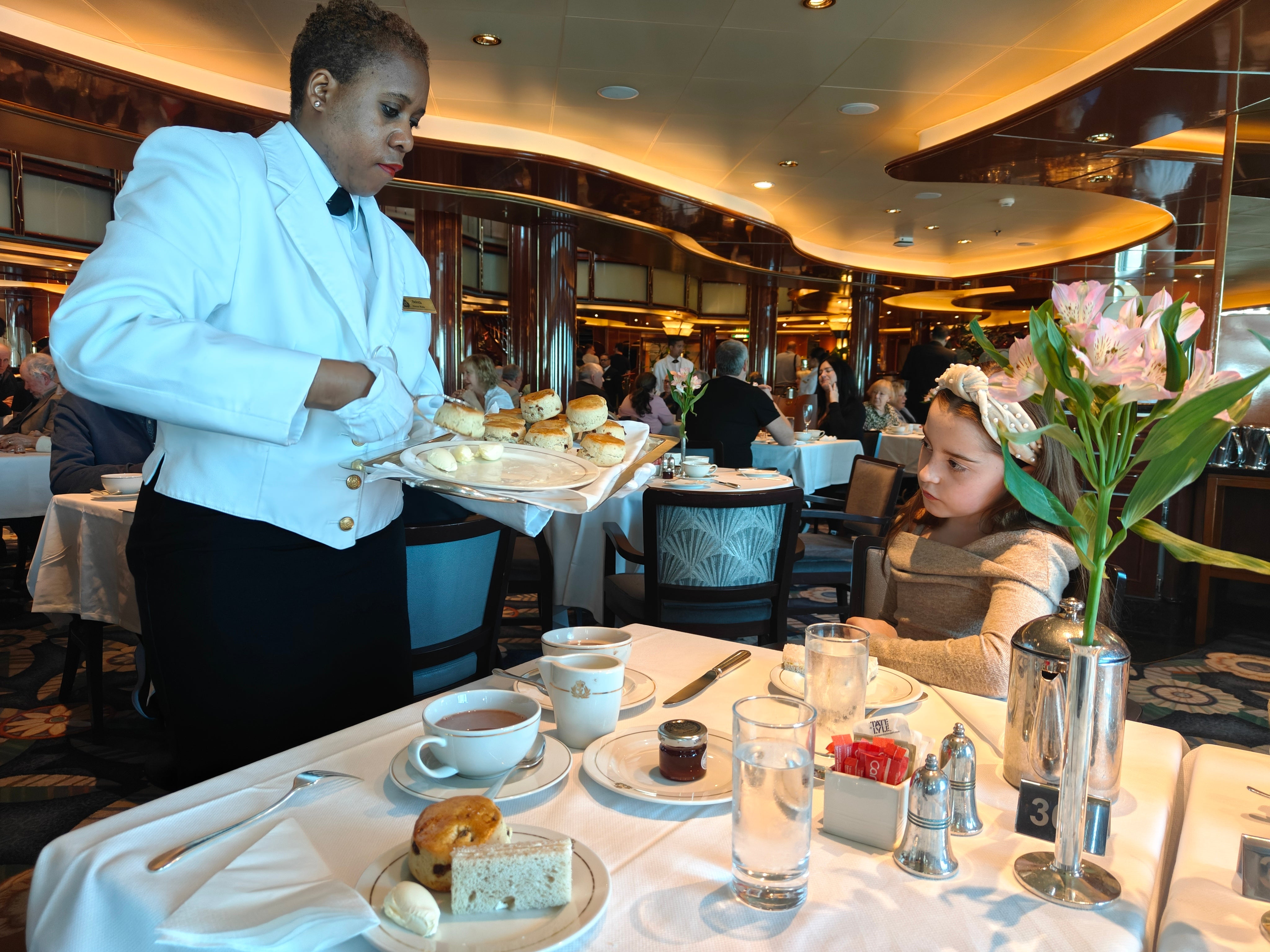 Afternoon tea is a vital treat for passengers aboard a Cunard ship