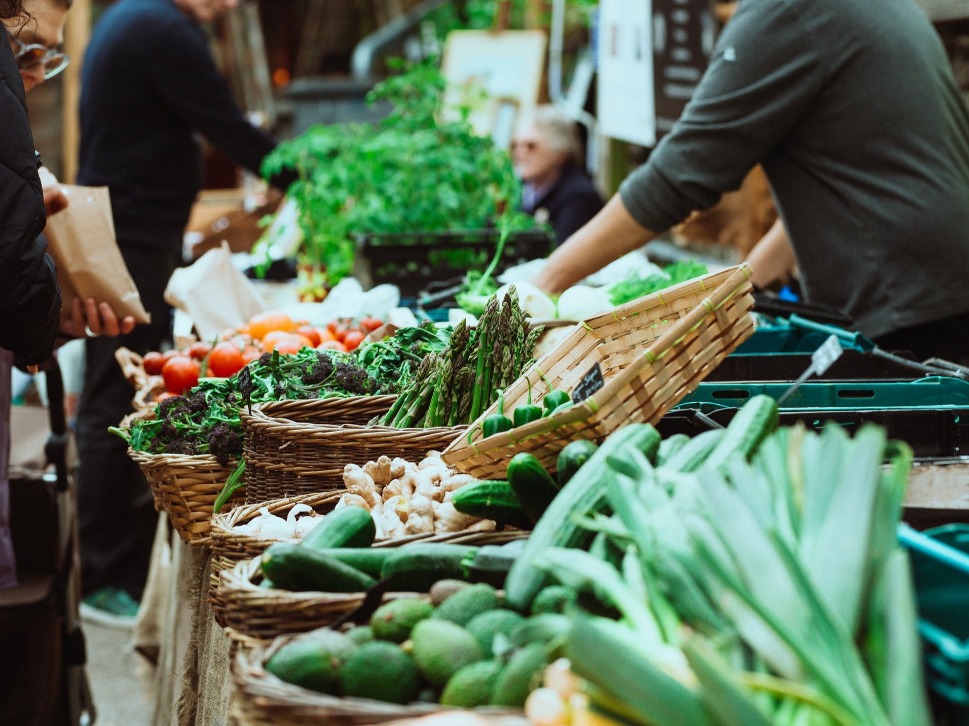 The Saturday market hosts local vendors and supports sustainable practices