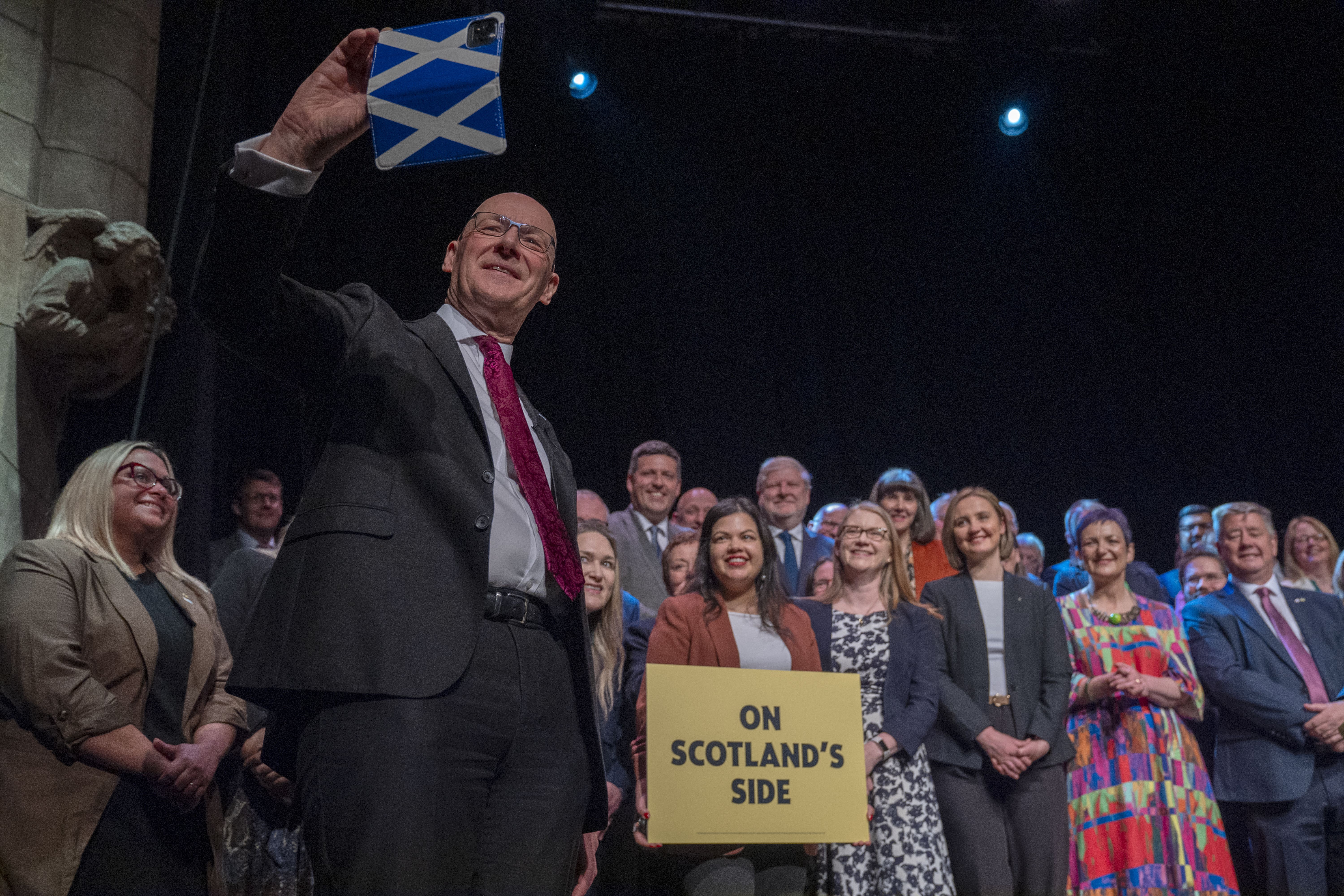 John Swinney has said a majority of pro-independence MSPs being elected should be enough to trigger a referendum (Jane Barlow/PA)
