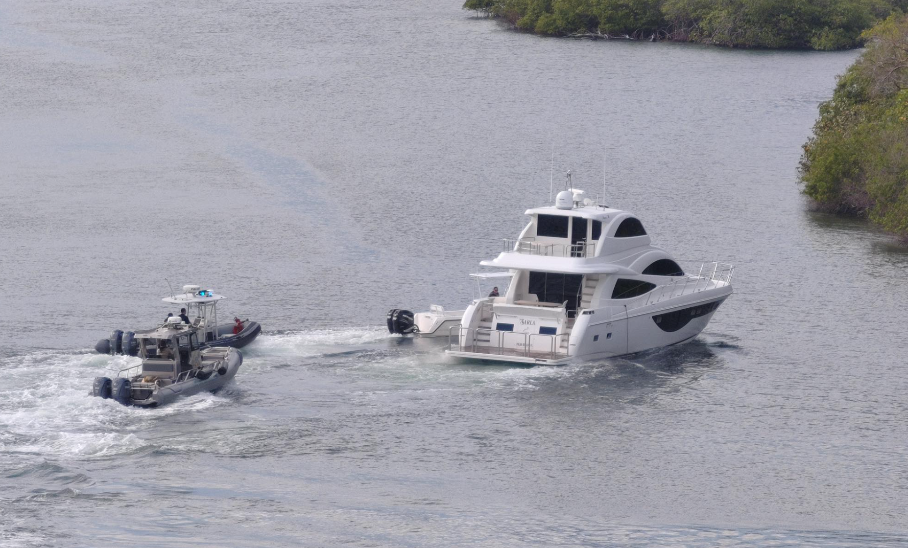 A Russian man who was given asylum in the U.S. led police in Florida on a dramatic marine chase for over an hour, after stealing a luxury yacht worth $2.5 million