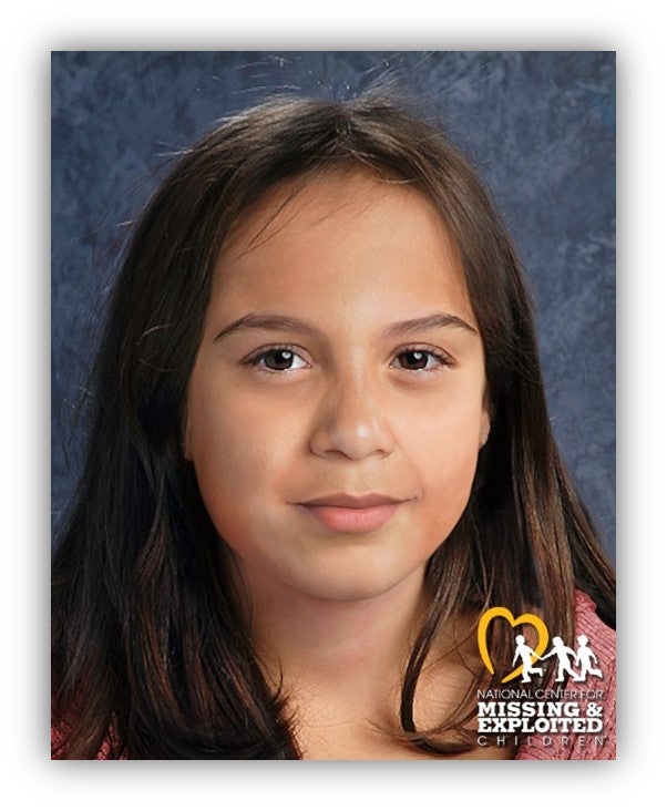 A photo rendering what Ava is believed to look like now, at age 9