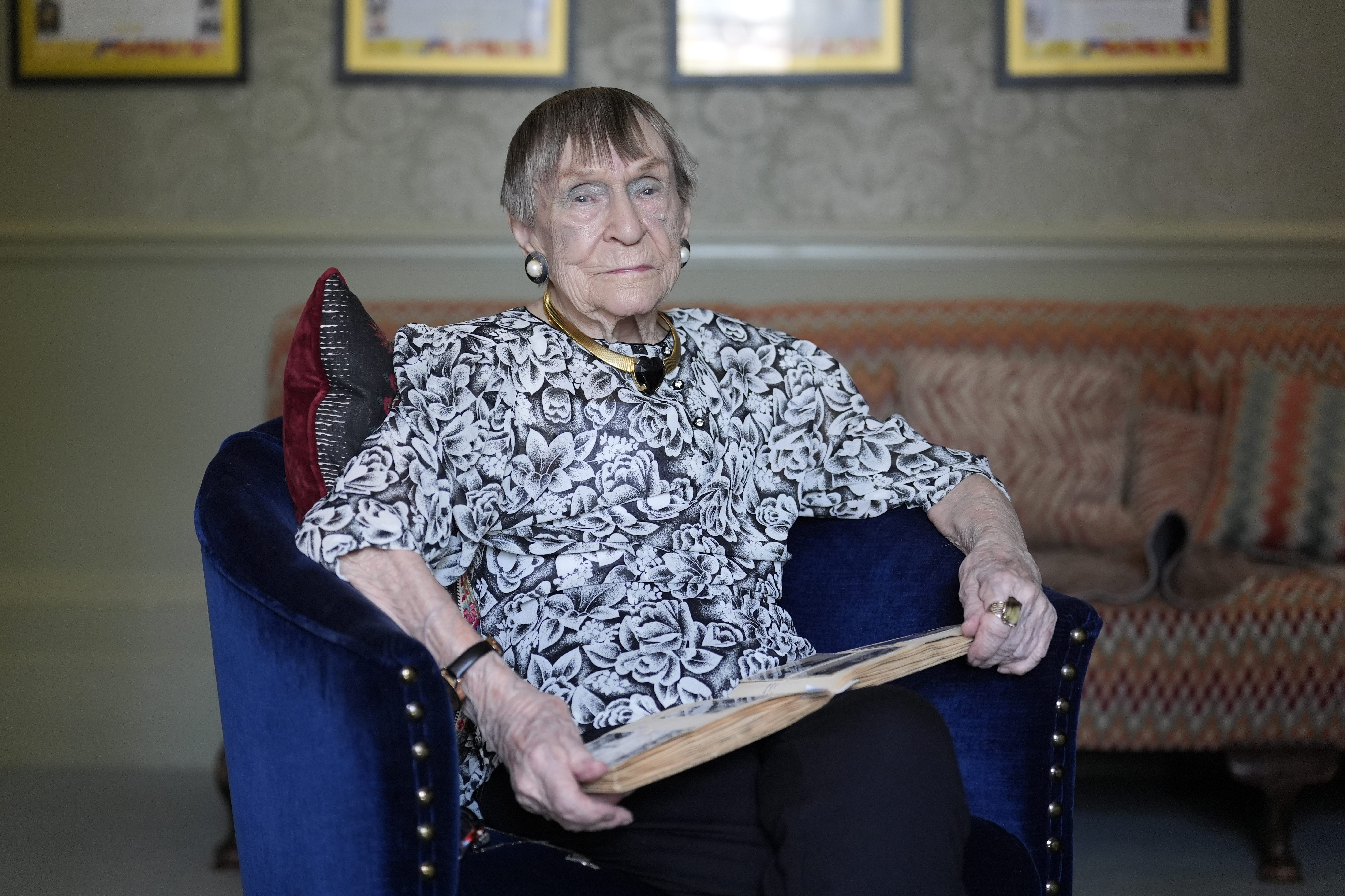 Second World War veteran Hazel Kaye, a former entertainer who was attached to the Entertainments National Service Association and the Canadian equivalent, The Maple Leafs (Andrew Matthews/PA)