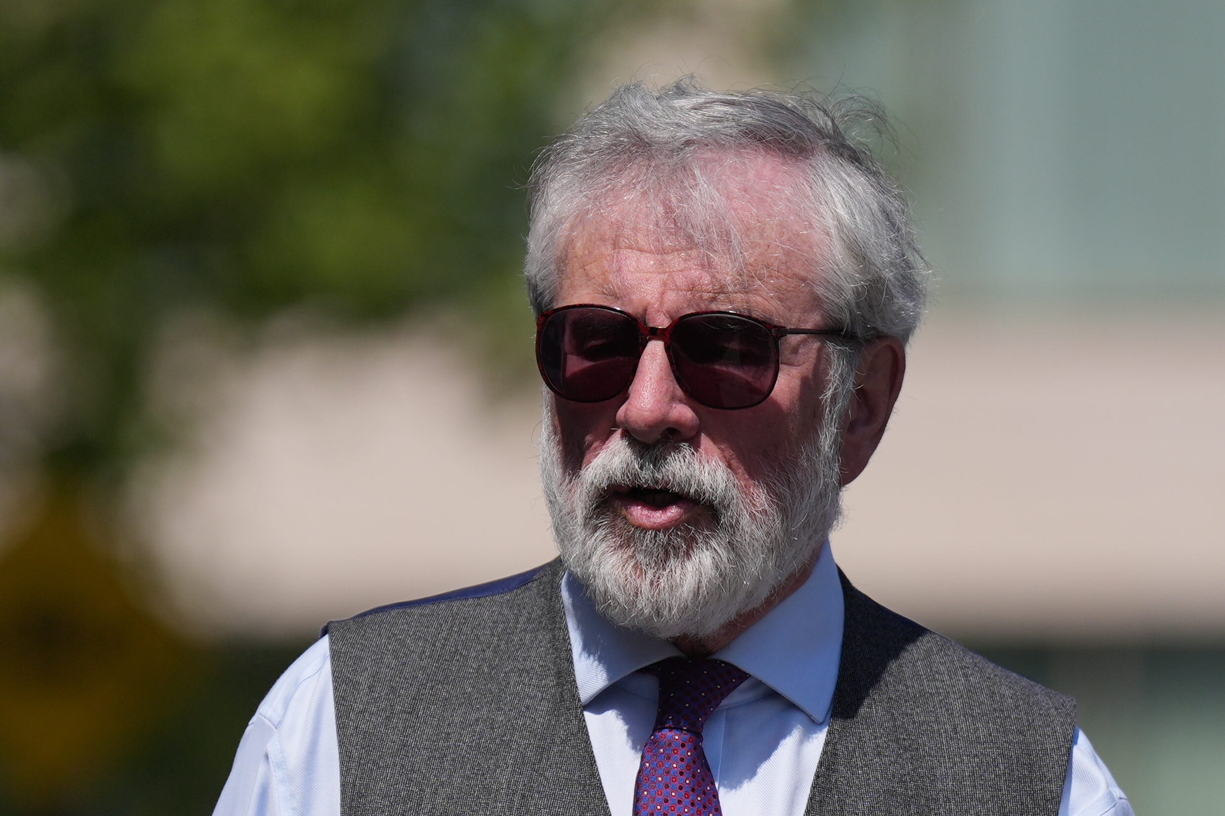 Former Sinn Fein president Gerry Adams outside the High Court in Dublin (Niall Carson/PA)