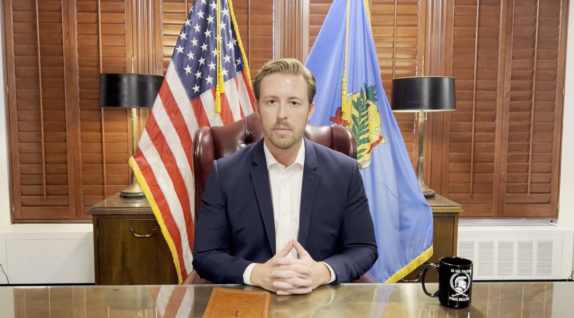 Oklahoma’s MAGA superintendent who demanded Bibles in class faces investigation after TV in his office shows naked women