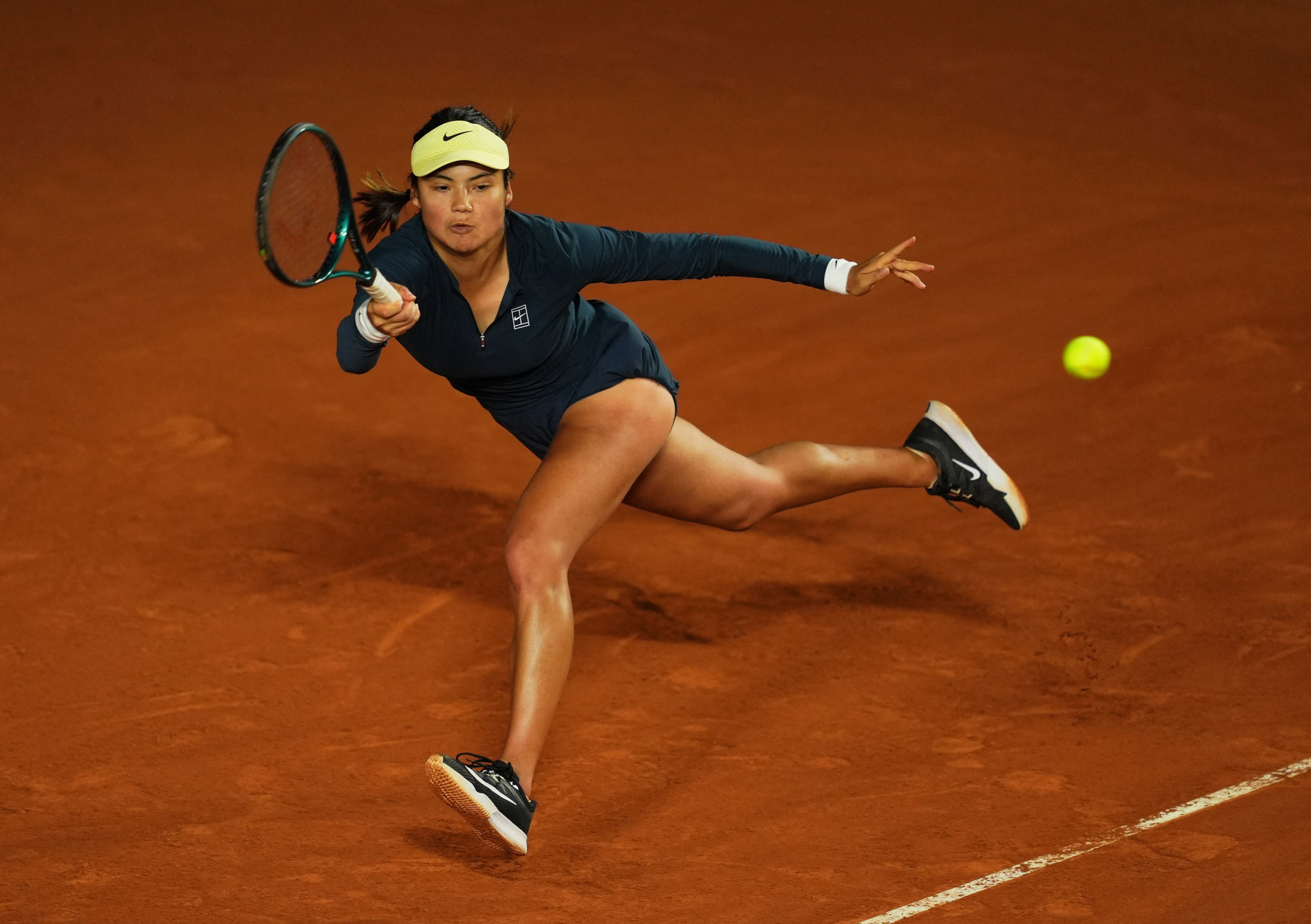 Emma Raducanu overcame a second-set wobble in Rome