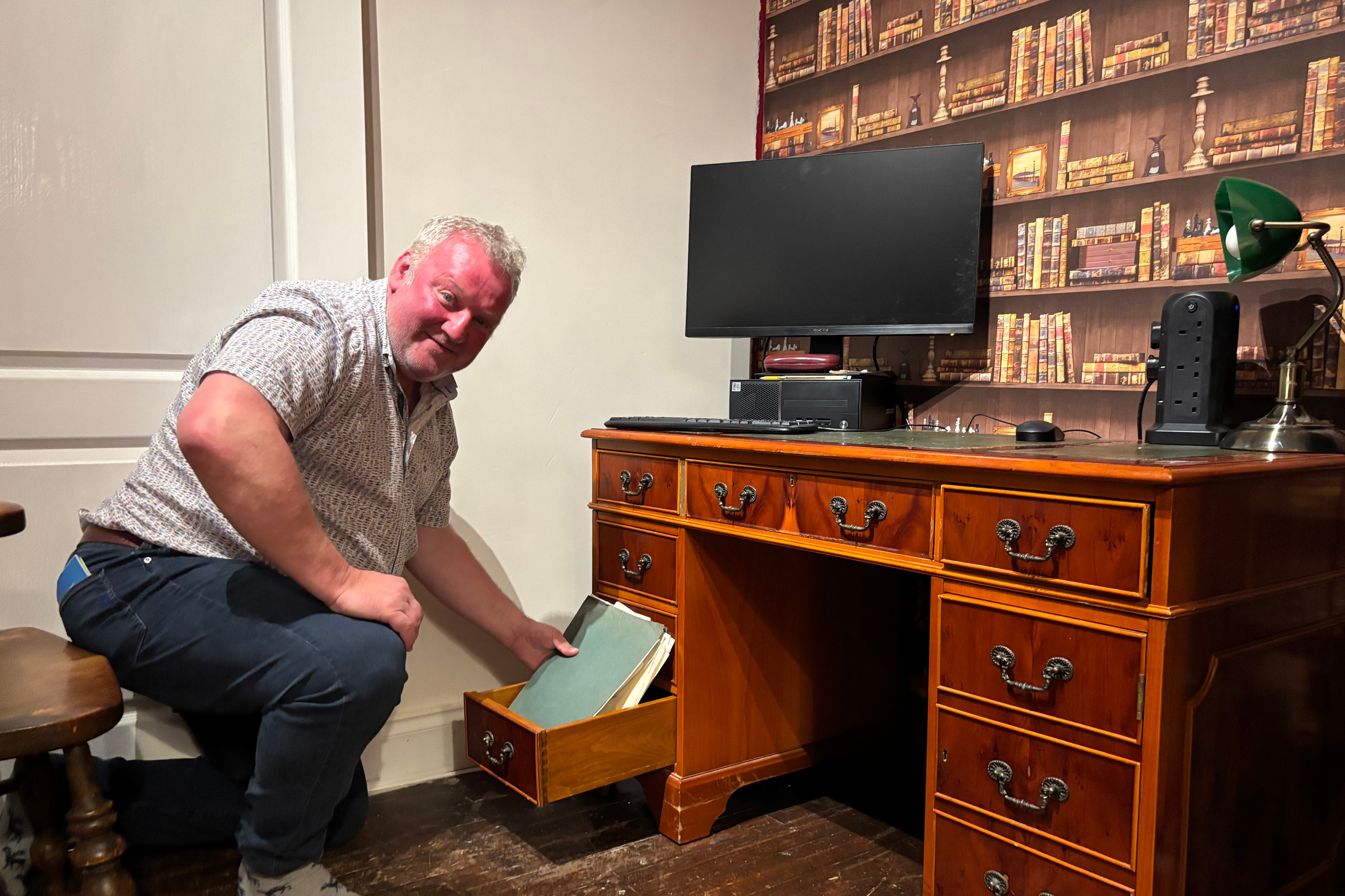 Martin Reid discovered the folder in a desk (Church of Scotland/PA)