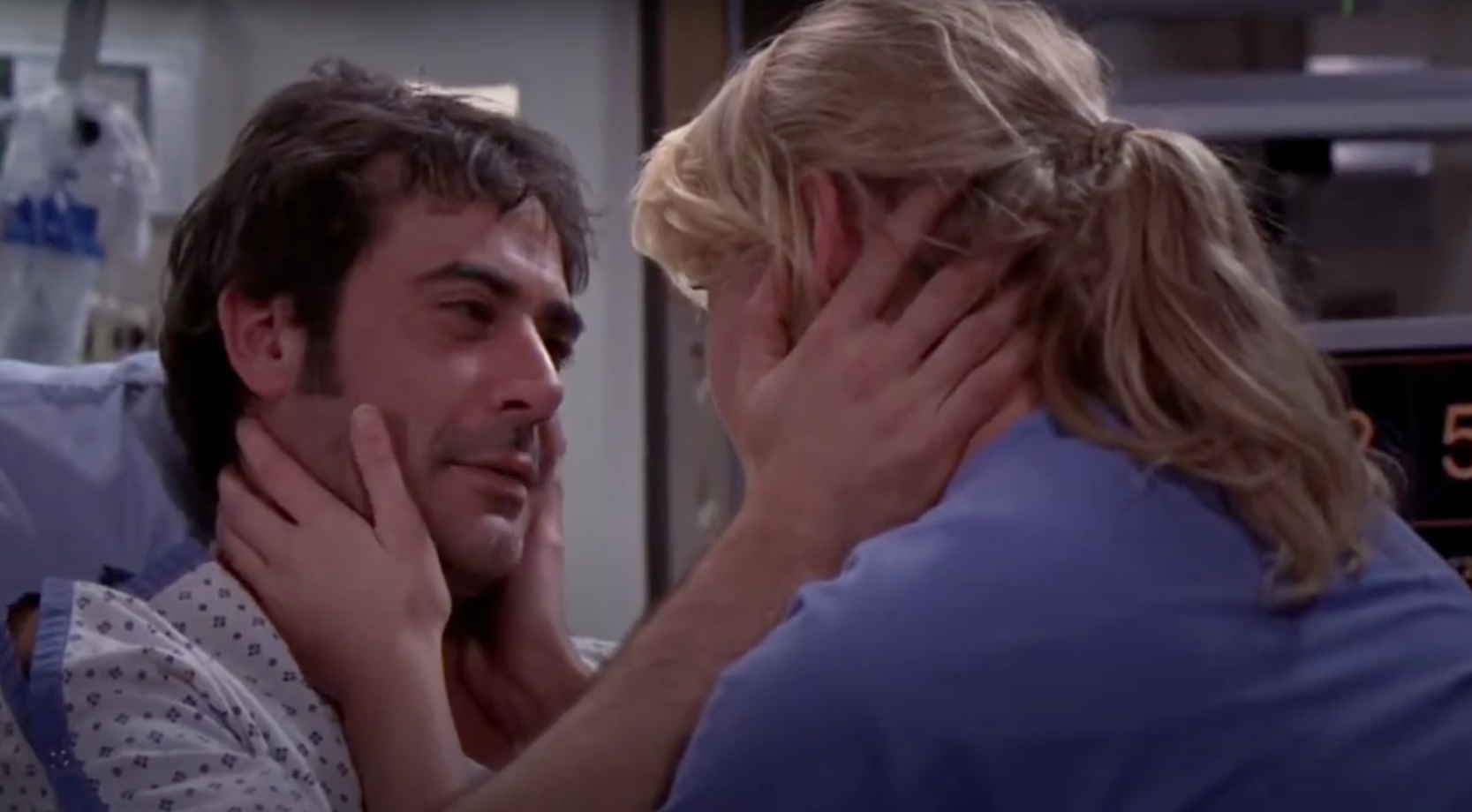 Jeffrey Dean Morgan as Denny Duquette and Katherine Heigl as Izzie Stevens in ‘Grey's Anatomy’