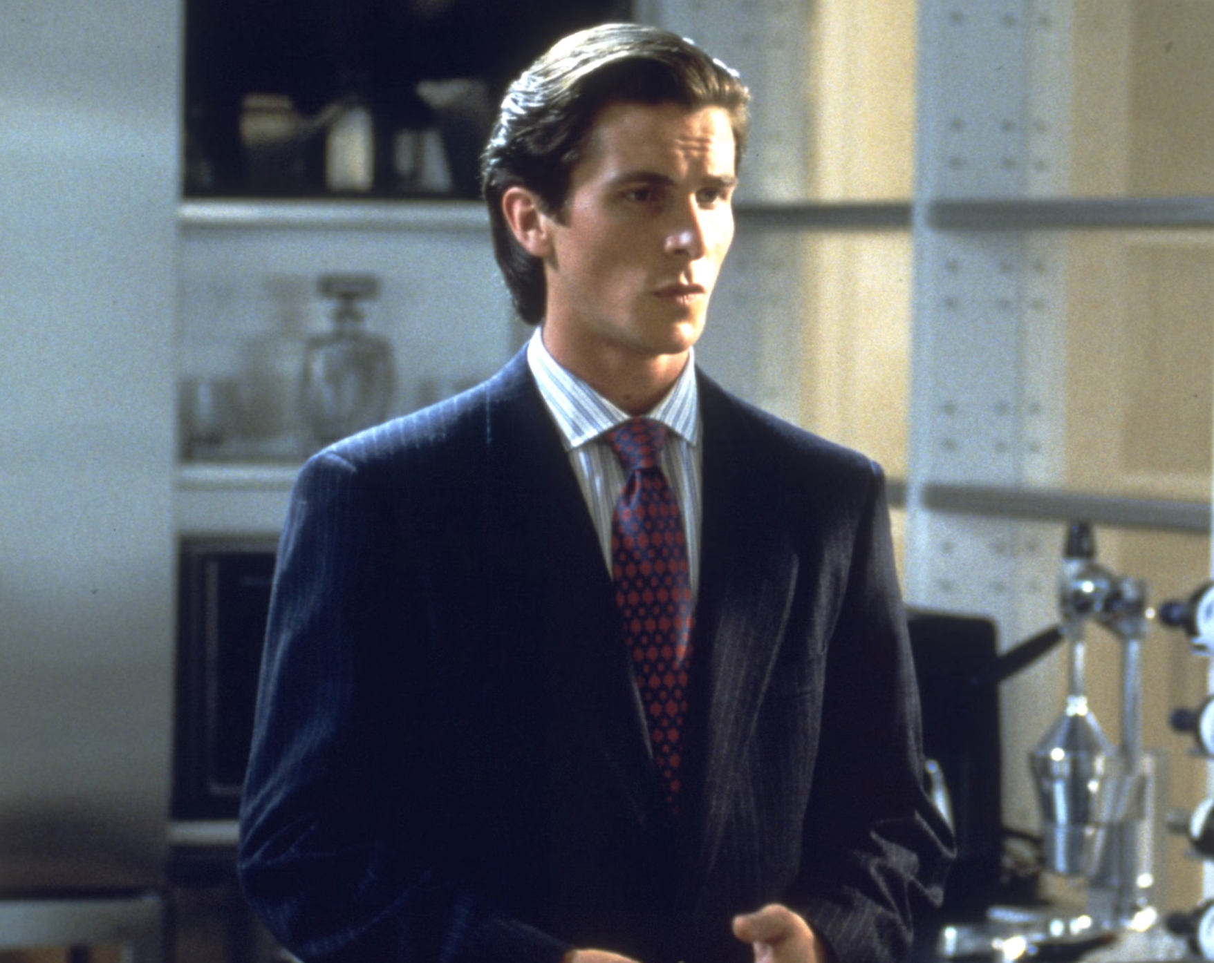 The original finance bro, Patrick Bateman, in ‘American Psycho’
