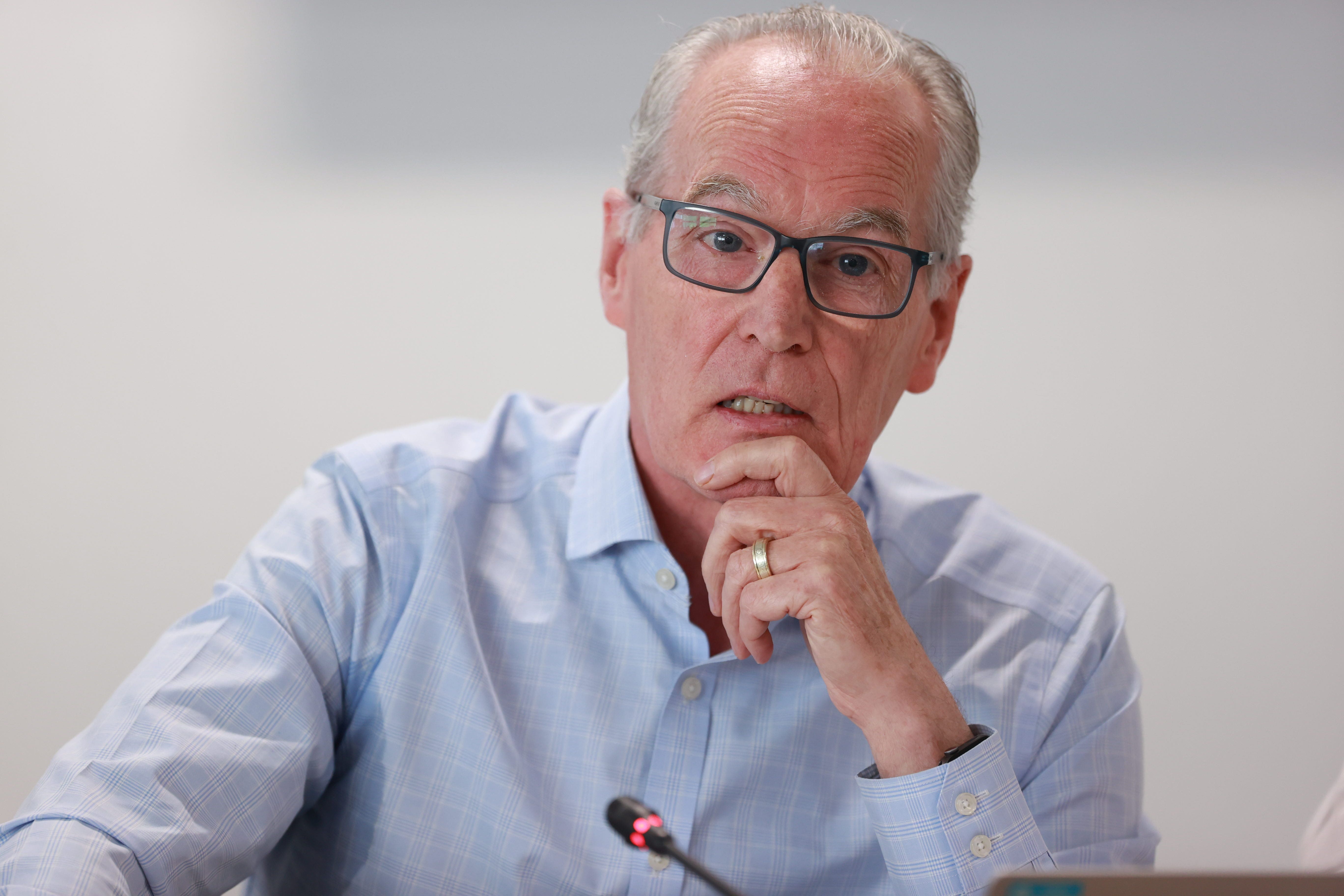 Sinn Fein MLA Gerry Kelly was challenged at a Northern Ireland Policing Board meeting (Liam McBurney/PA)