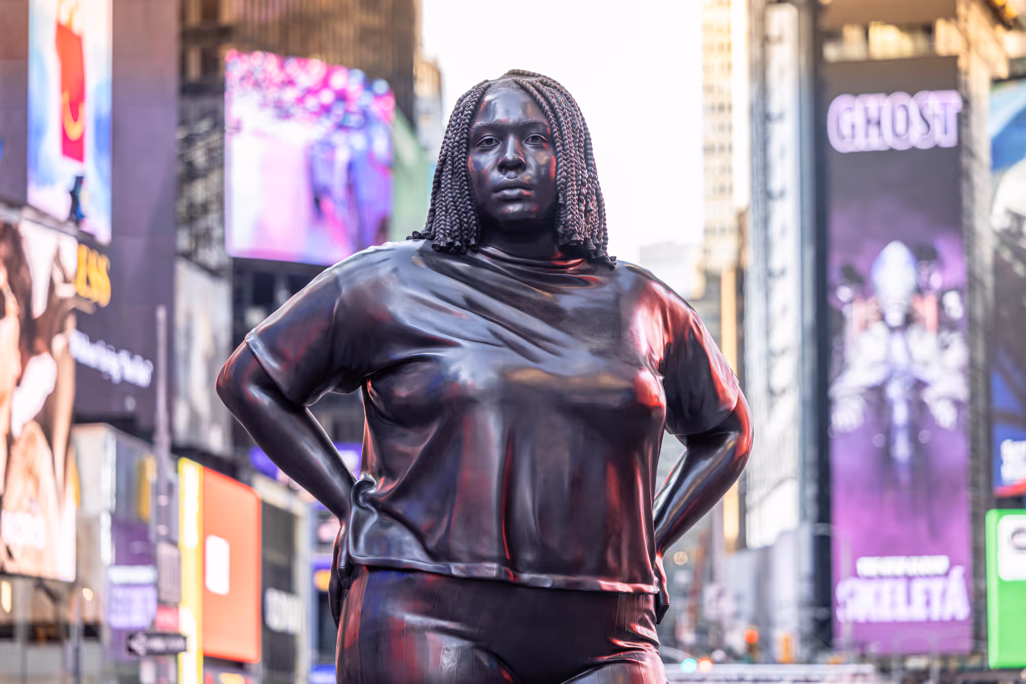 The statue, "Grounded in the Stars" by Thomas J Price, was intended to make viewers reflect on "greater cultural diversity."