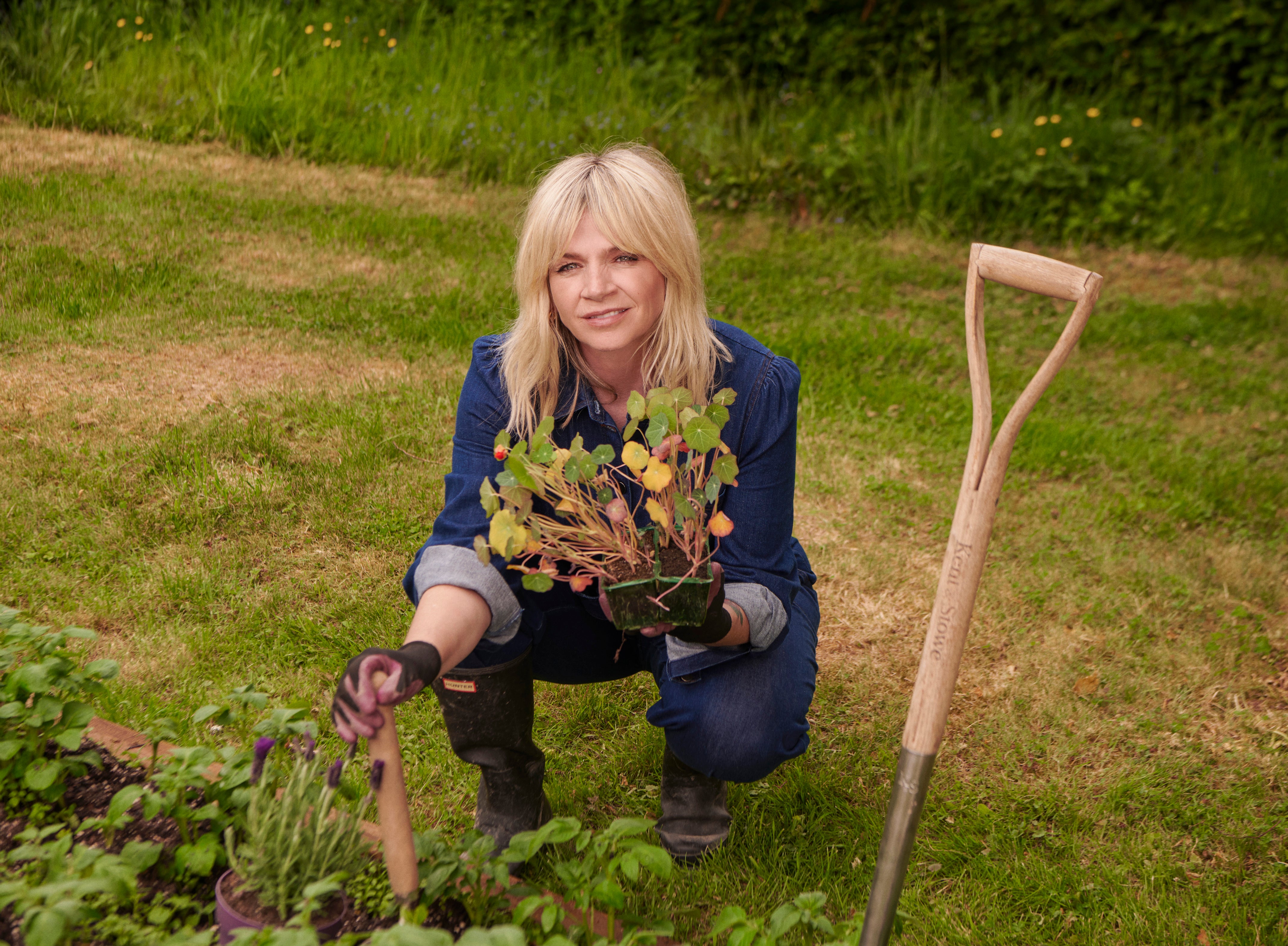 Zoe Ball taking part in the Big Bee Challenge in 2021
