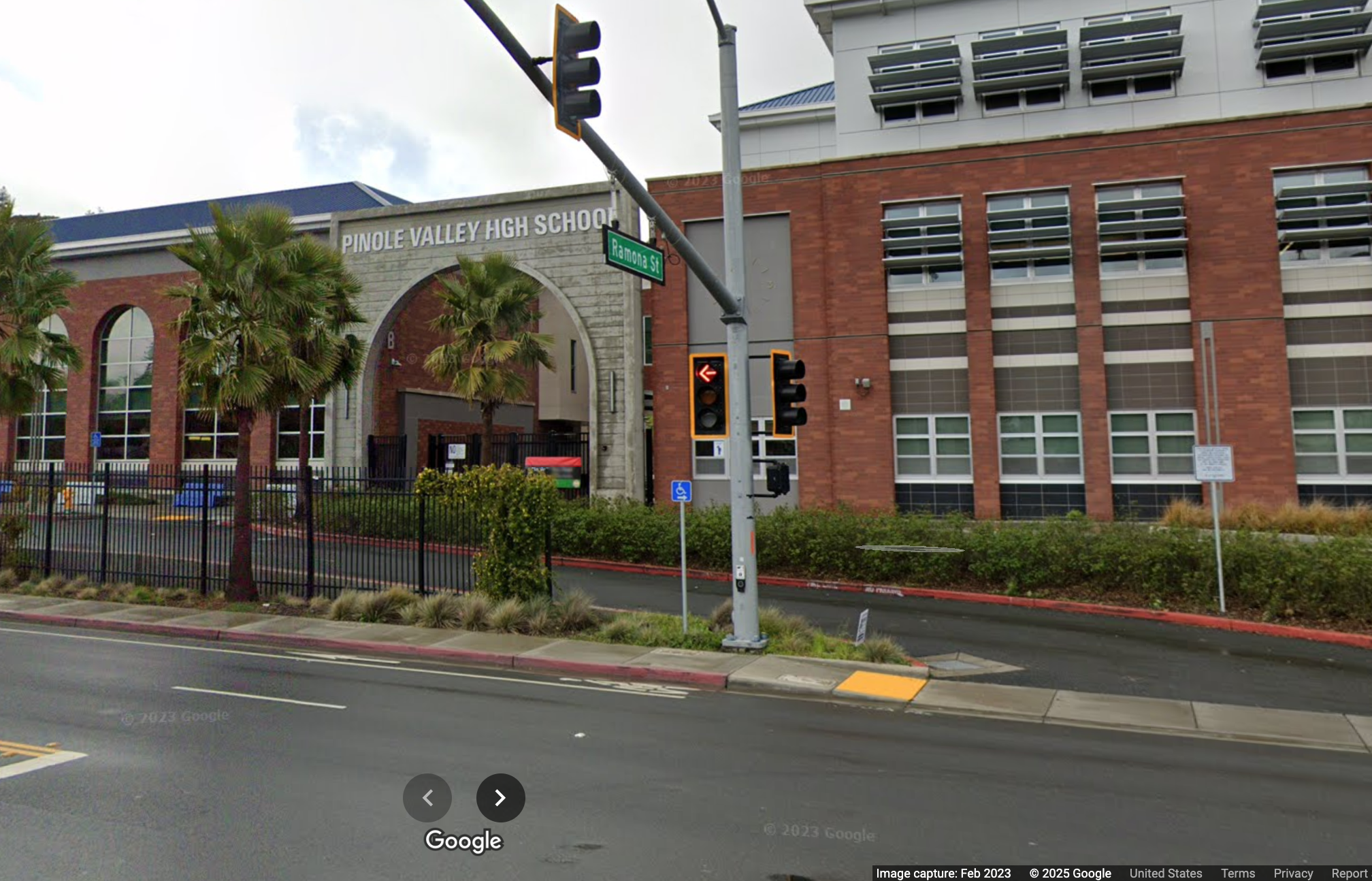 Pinole Valley High School. Two of the school's baseball coaches have been put on administrative leave after members of the players hurled racist insults at members of the Albany High School team during an April baseball game