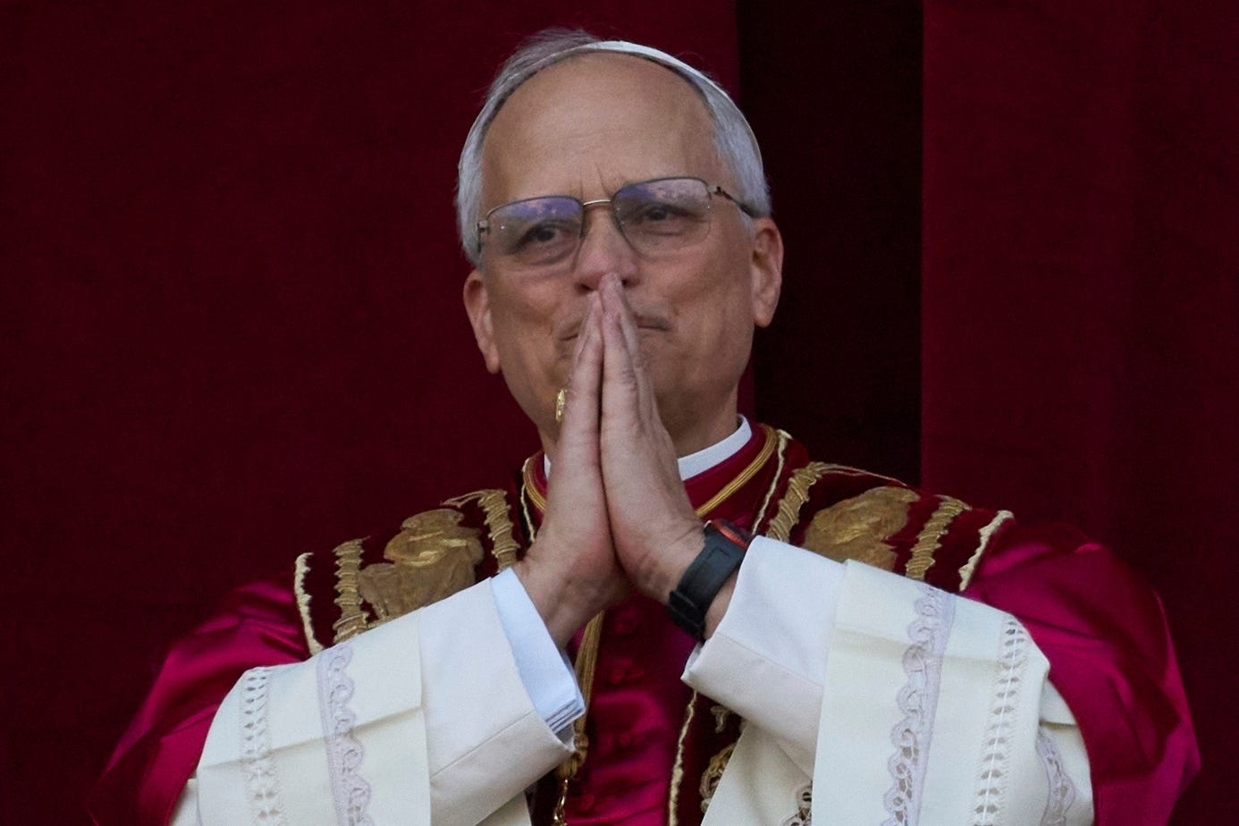 Newly elected Pope Leo XIV appears at the balcony of St. Peter’s Basilica (Andrew Medichini/AP)