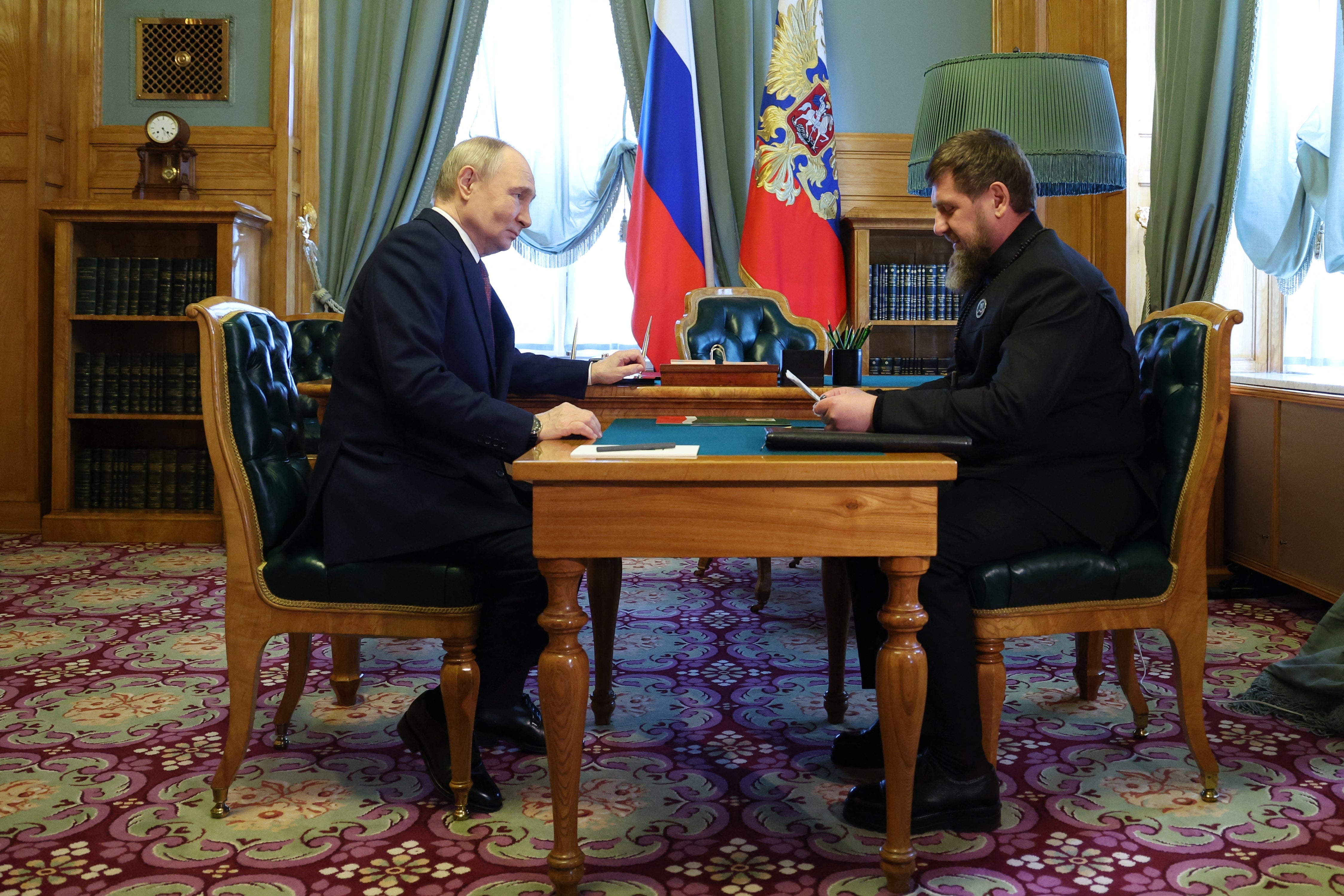 Vladimir Putin meets with Chechen leader Ramzan Kadyrov in May this year