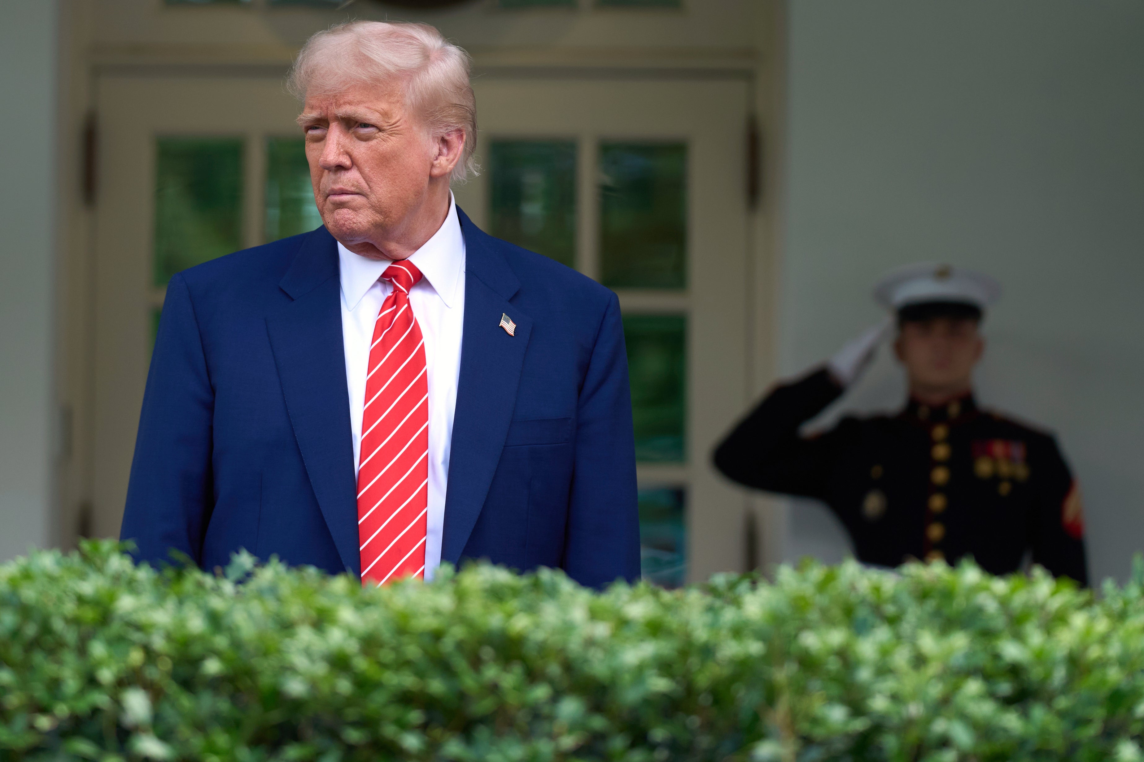 President Donald Trump outside the White House