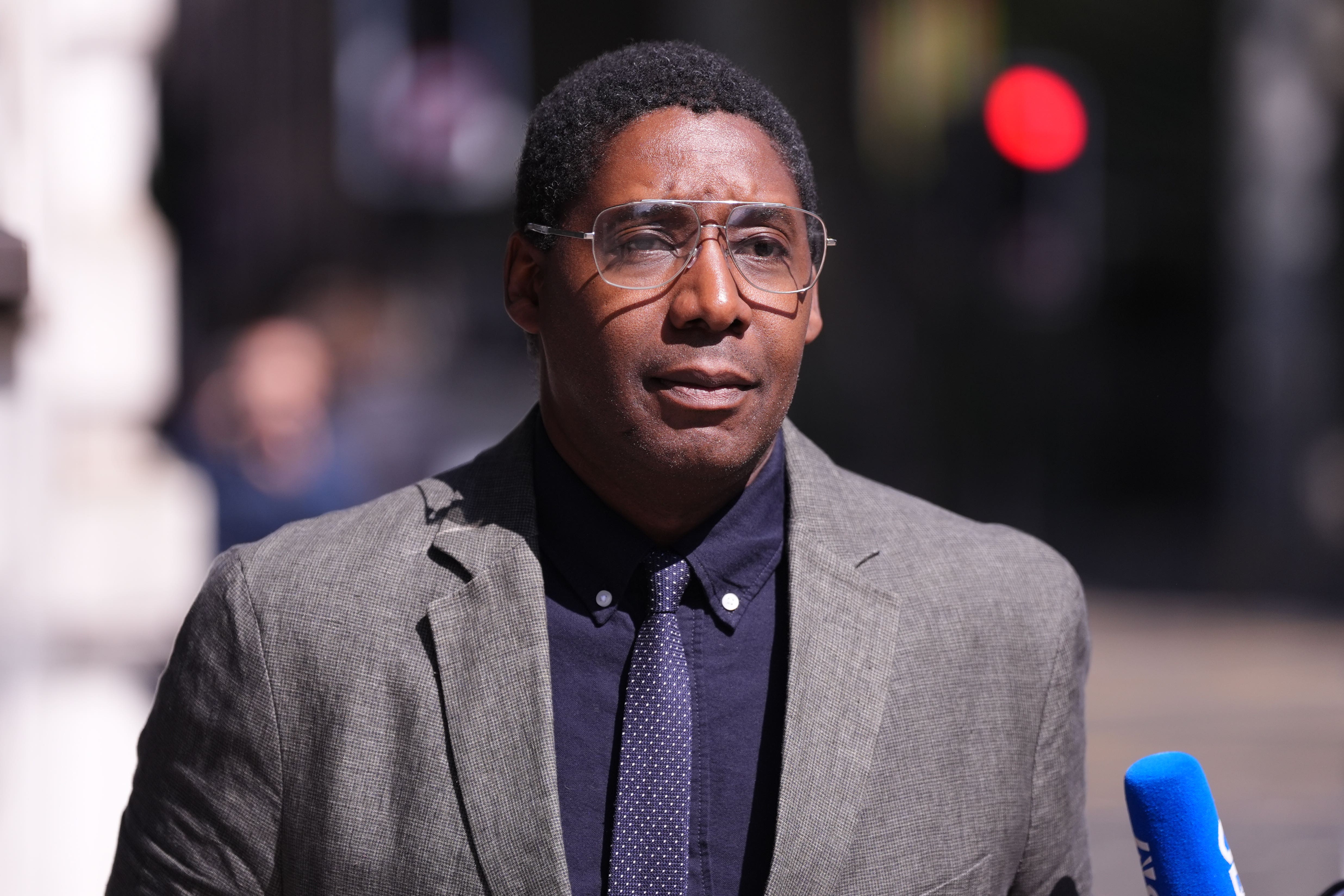 Art dealer Oghenochuko Ojiri, 53, outside Westminster Magistrates’ Court in London (Ben Whitley/PA)