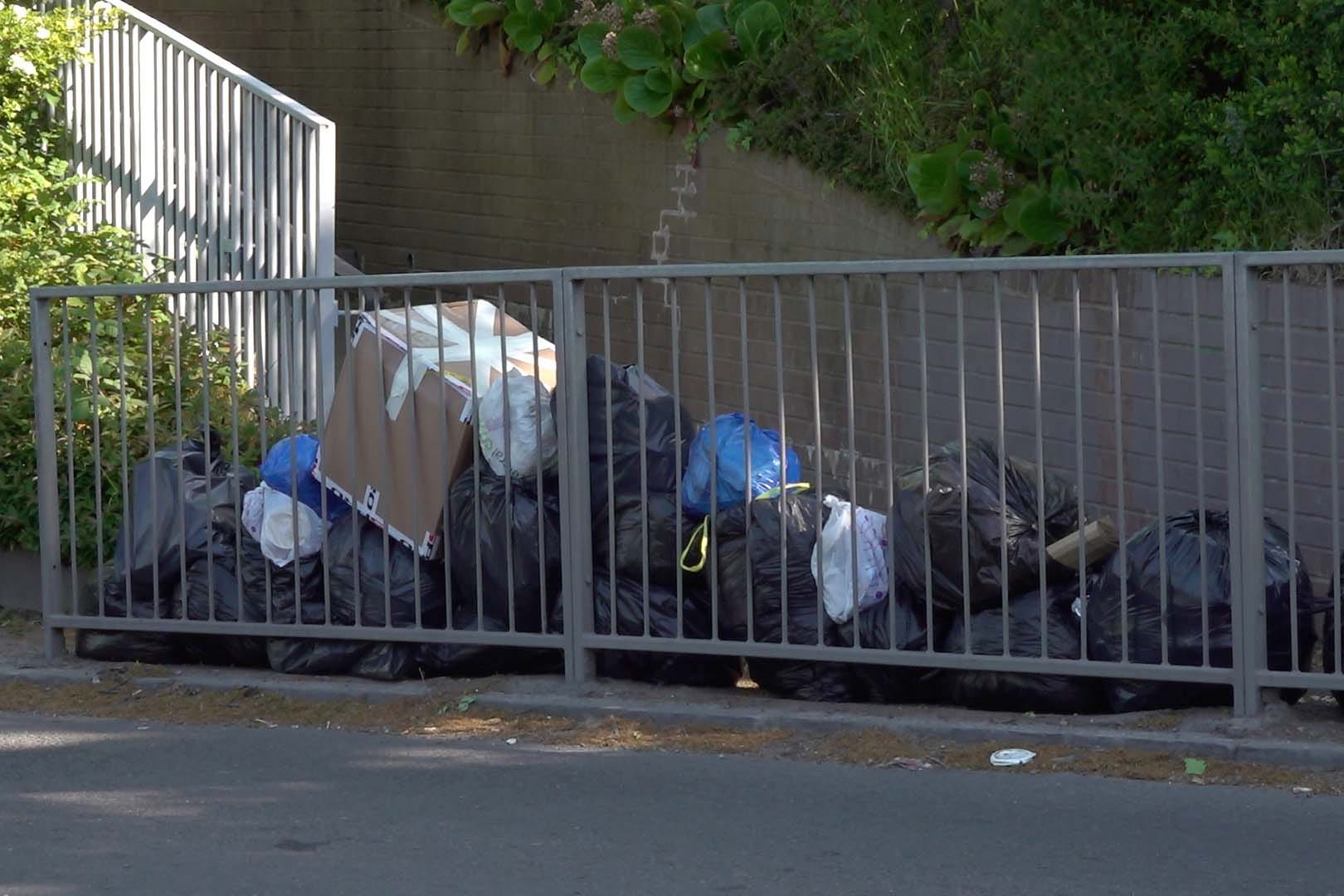 Rubbish in the street in Kings Norton, Birmingham (Phil Barnett/PA)