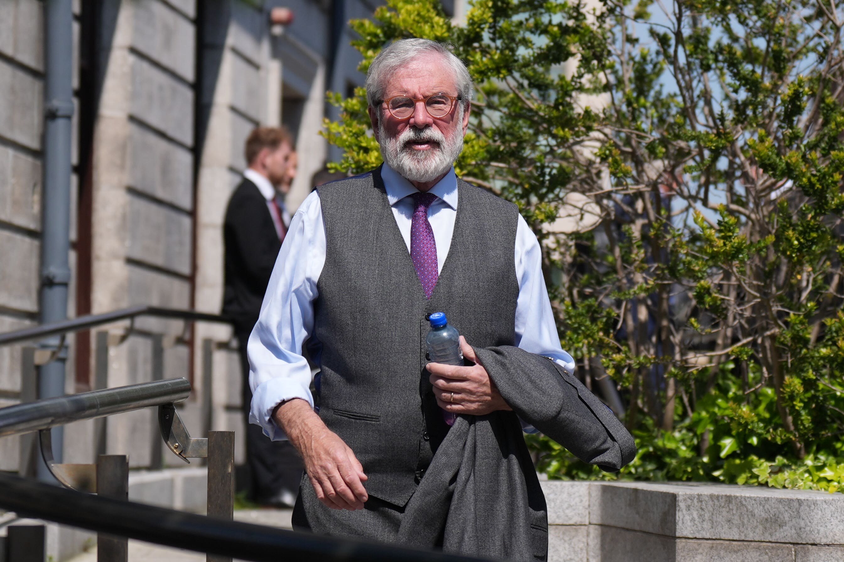 Former Sinn Fein president Gerry Adams outside the High Court in Dublin (Niall Carson/PA)