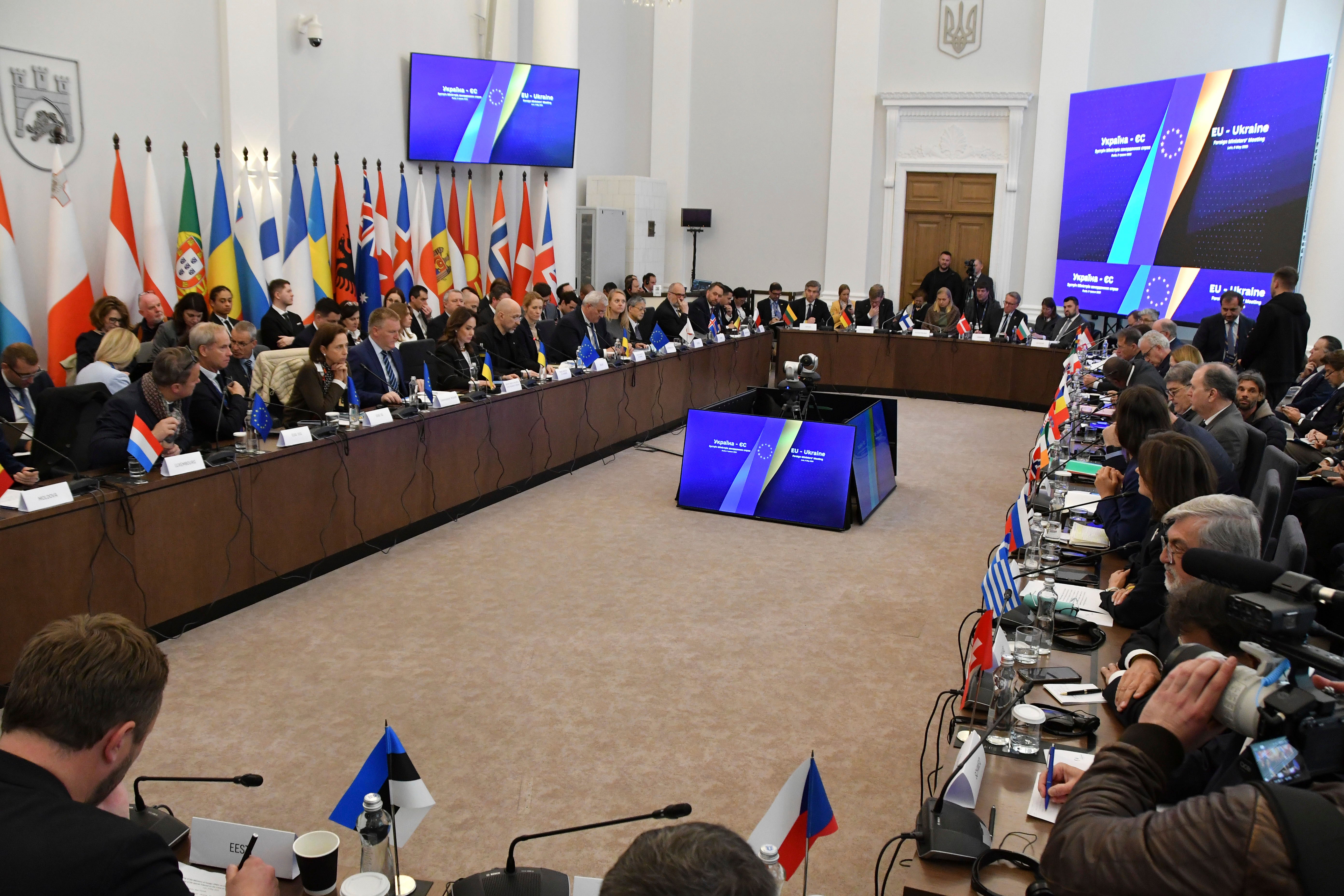 Ukraine and Europe foreign Ministers attend a meeting in Lviv, Ukraine