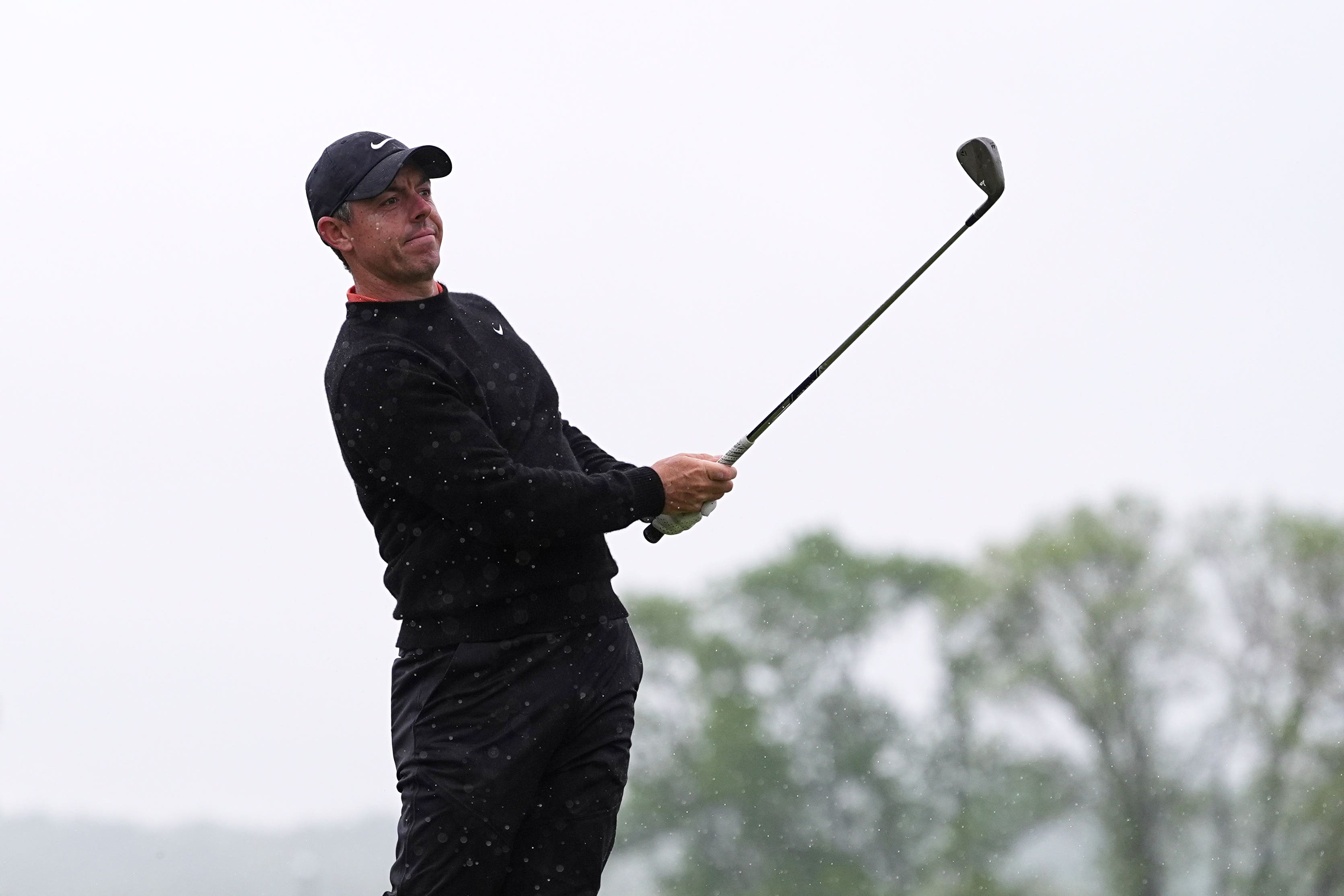 McIlroy sits in a six-way tie for fourth at the halfway point (Matt Rourke/AP)