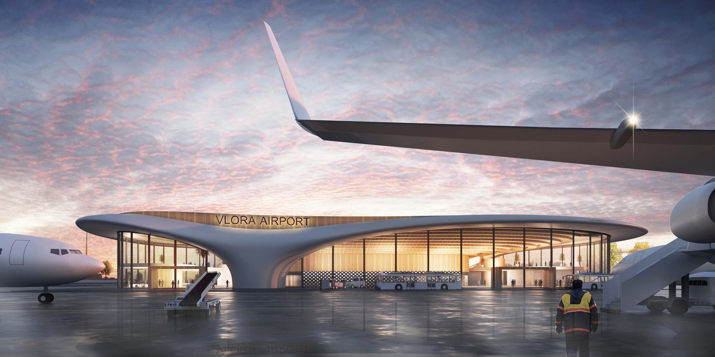 Vlore international airport has had its first certification flight