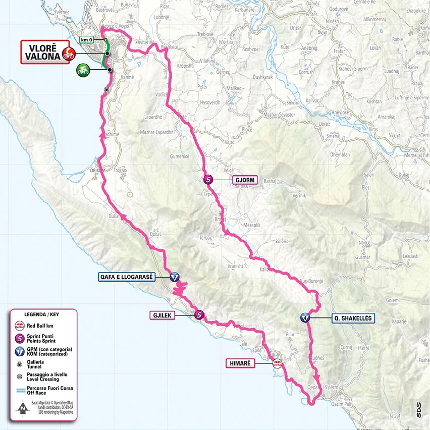Giro d'Italia - mapa třetí fáze
