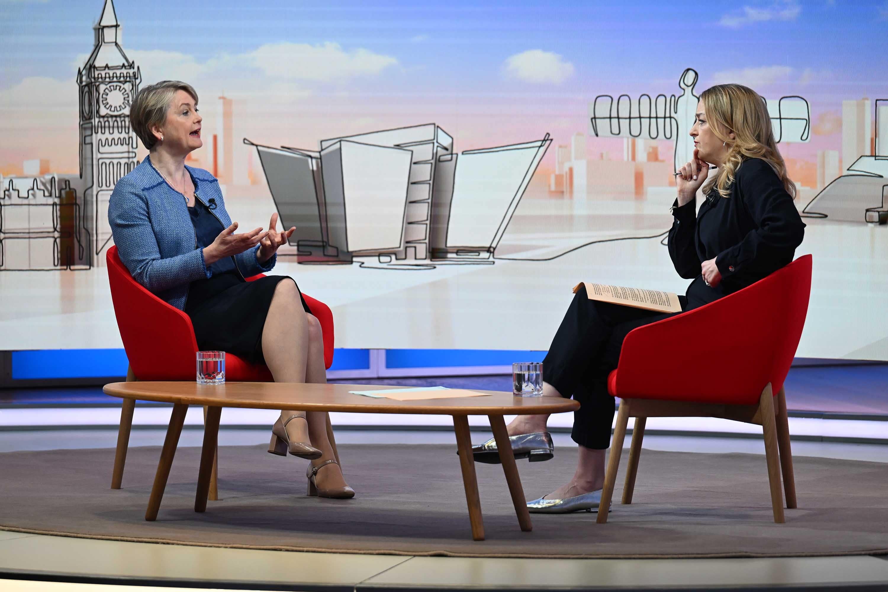 Home Secretary Yvette Cooper has announced an end to recruiting care staff from overseas (Jeff Overs/BBC/PA)