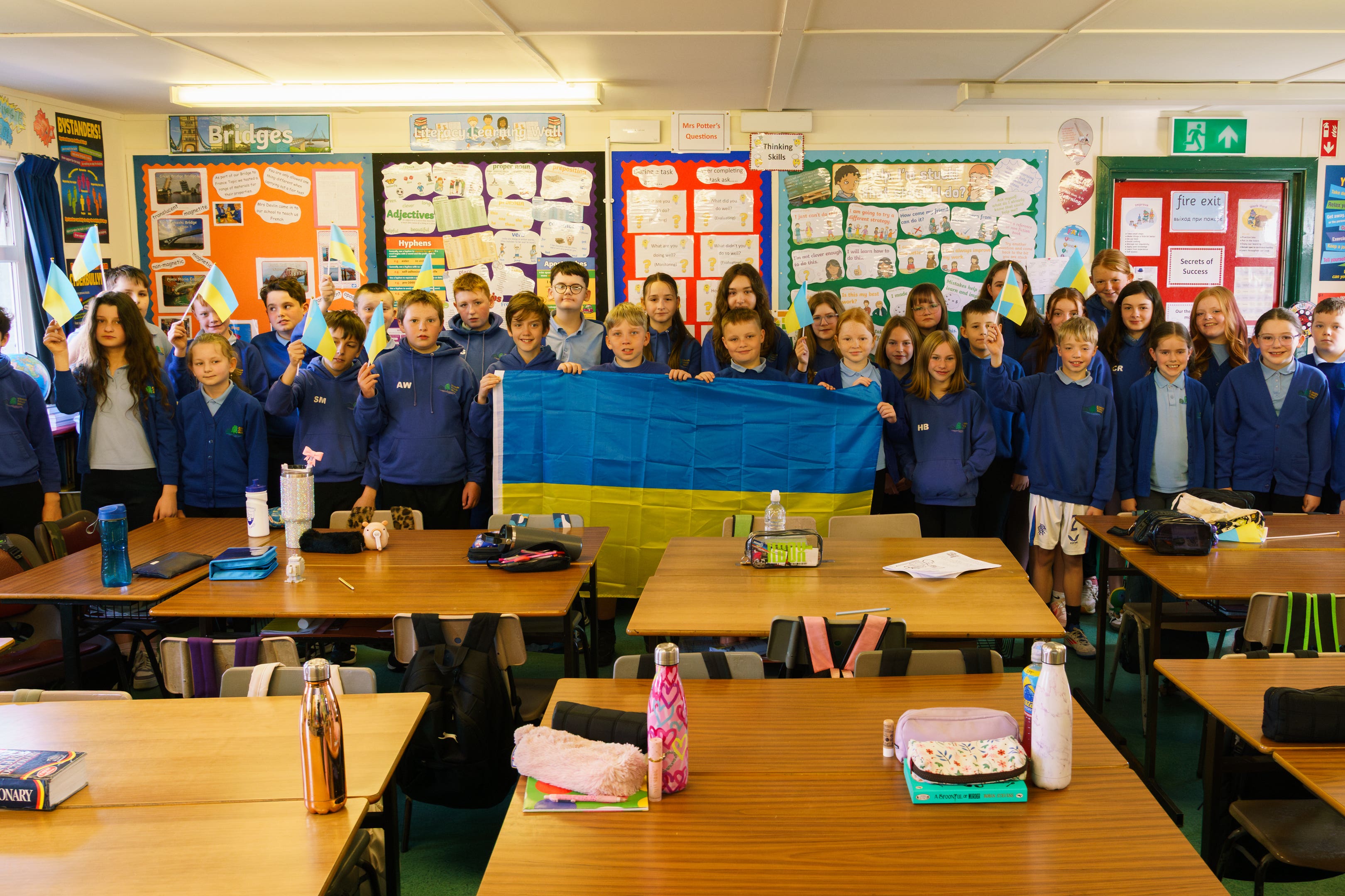 Kilmoyle Primary School is one of a small number in Northern Ireland participating in the UK/Ukraine Schools Partnership Programme (Pacemaker/PA)